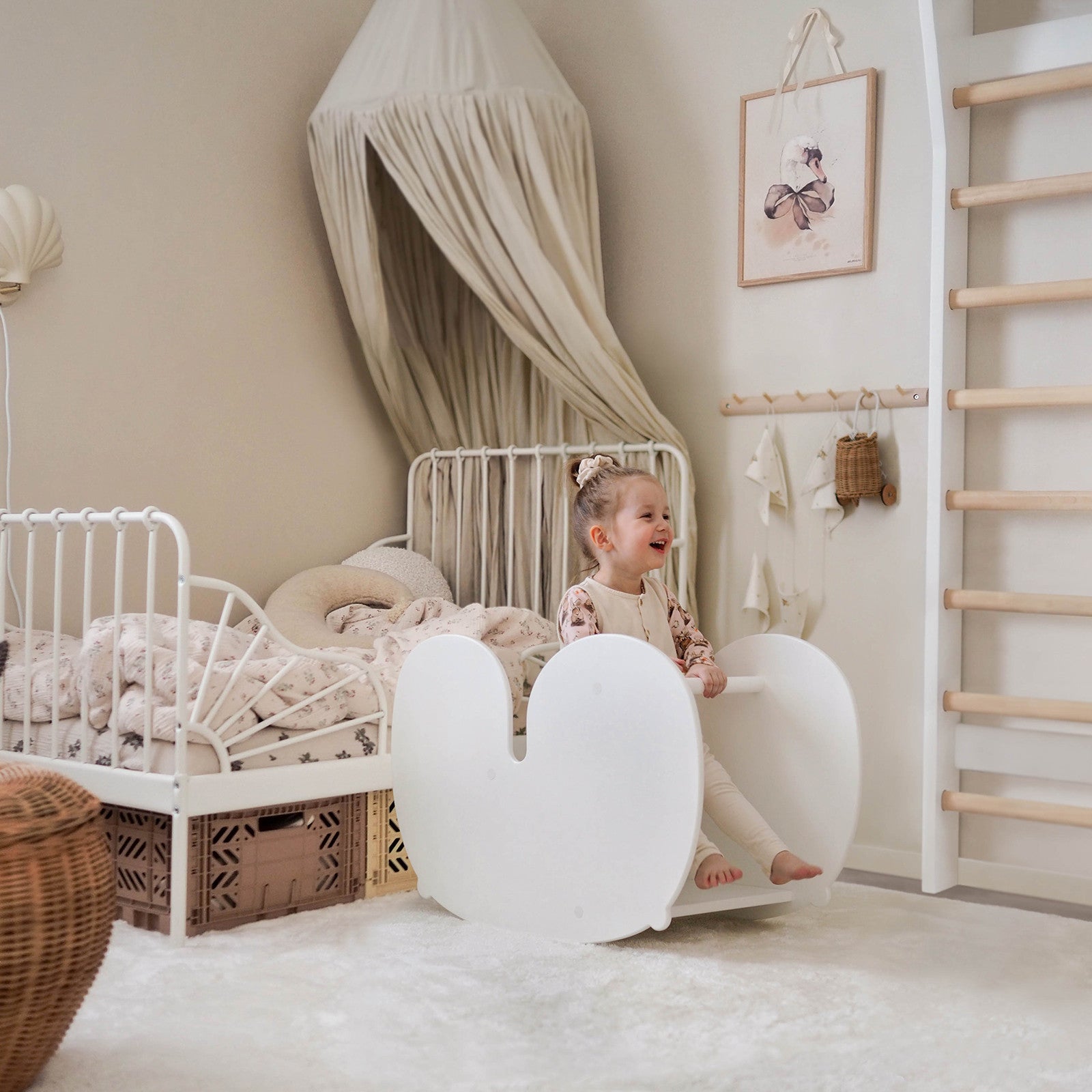 Schaukelpferd NUPPU Weiss