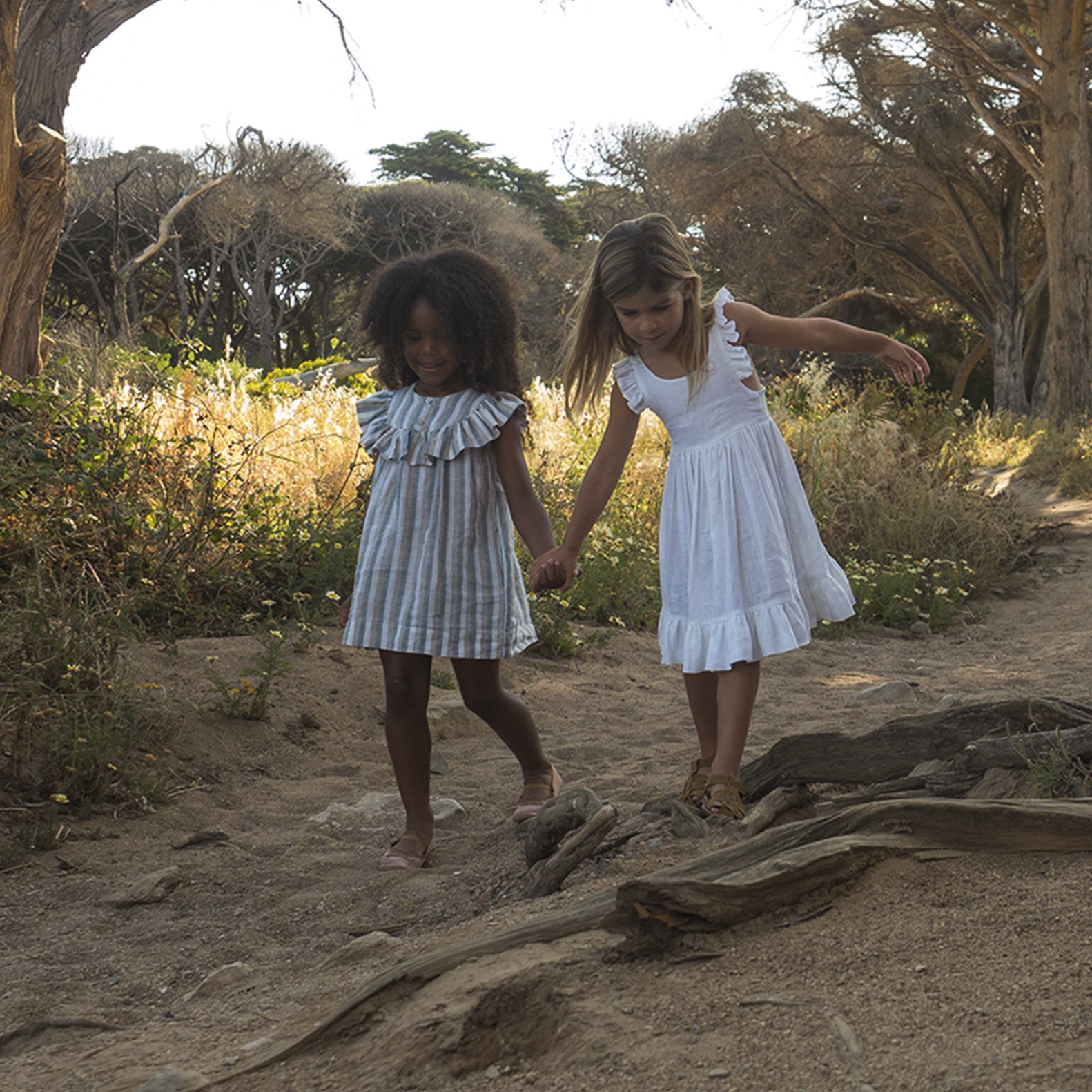 Kleid Drussa Dusty Blue Stripe