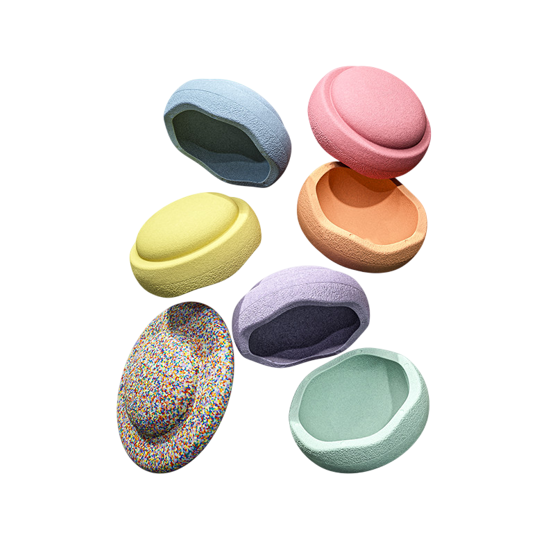 Stacking stone Rainbow pastel + Board super confetti