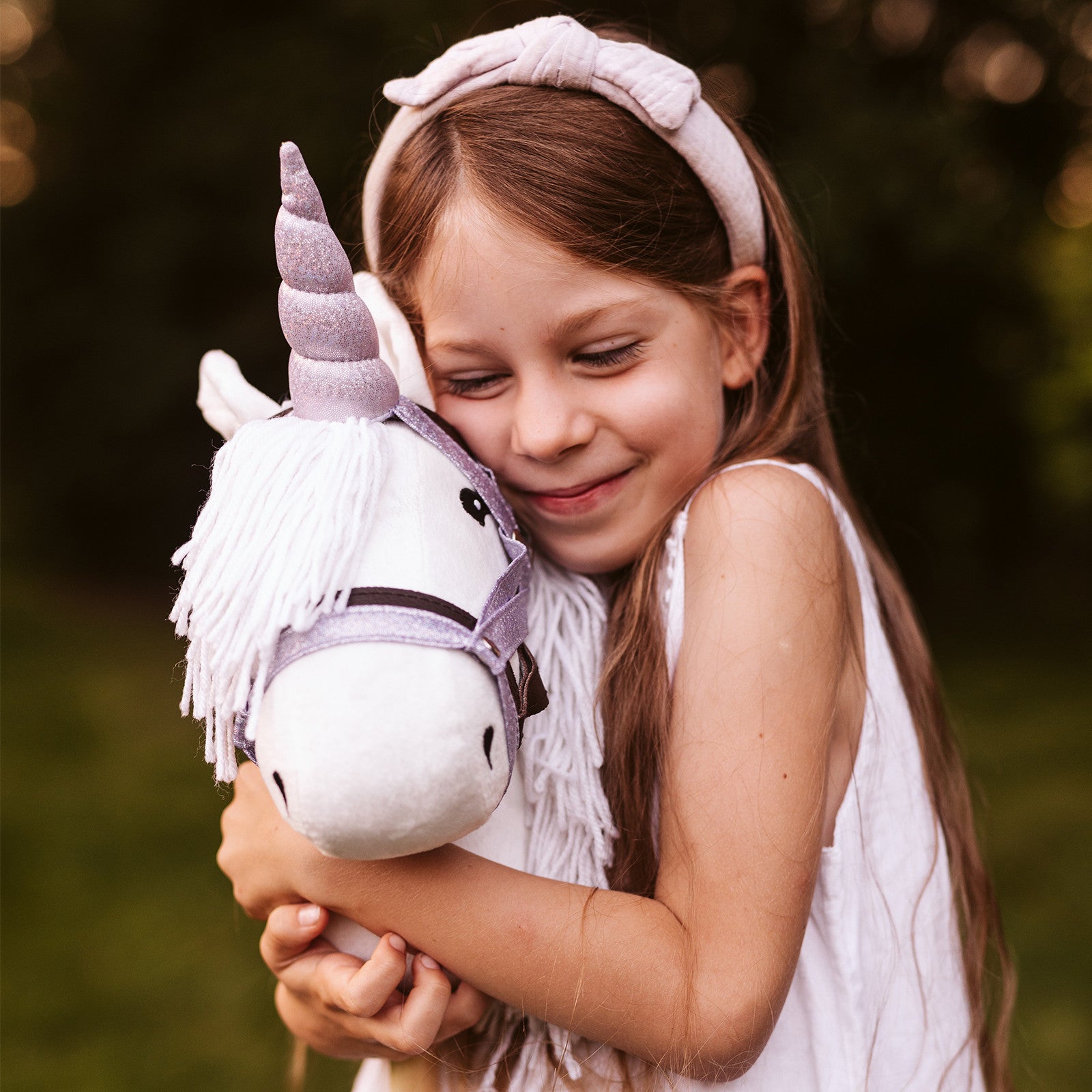 Corne et licol pour cheval d'arçon Purple glitter