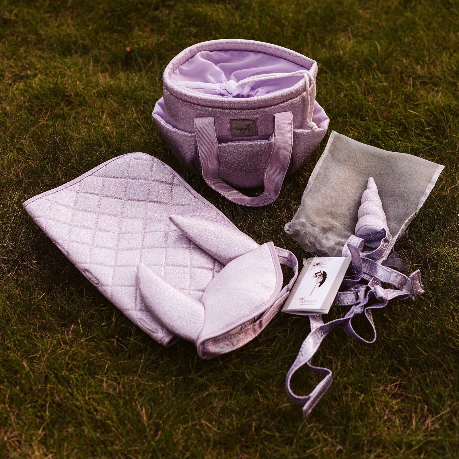 Corne et licol pour cheval d'arçon Purple glitter