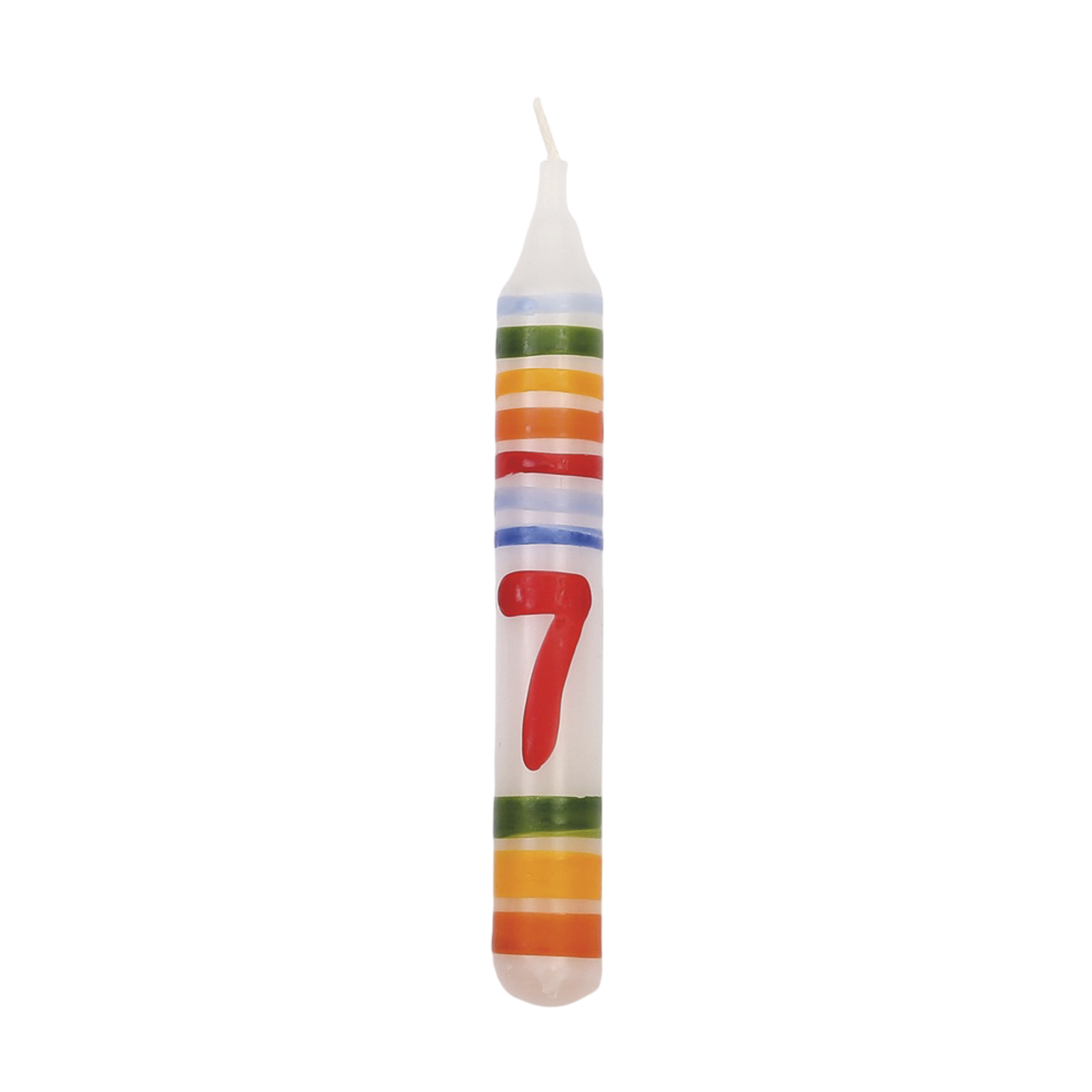 GRIMM's Kerze Ringelbunt Zahl 7