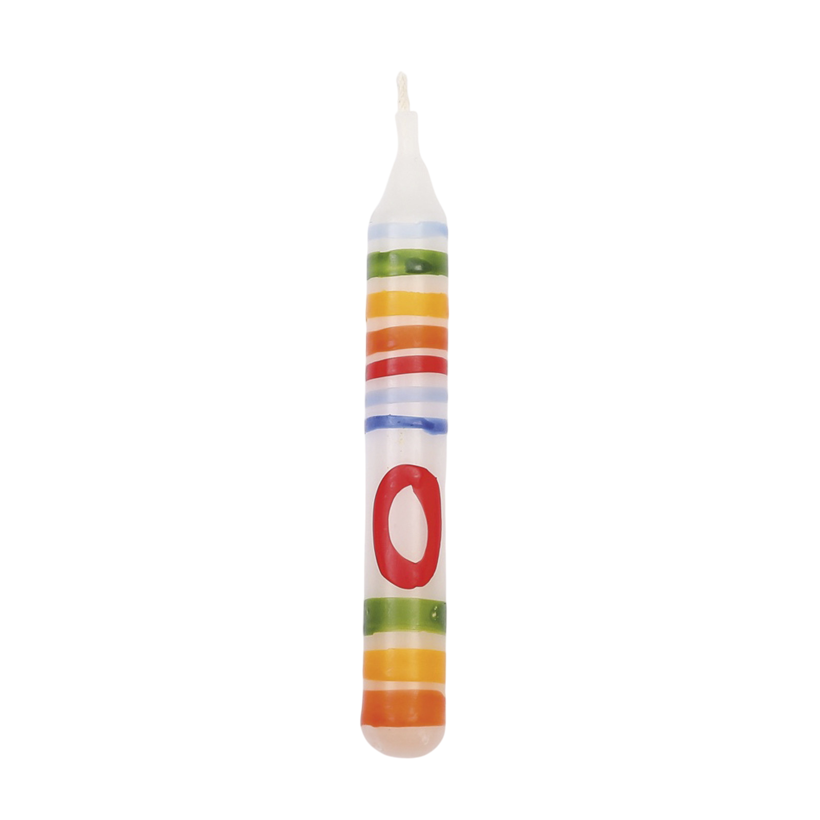 GRIMM's Kerze Ringelbunt Zahl 0