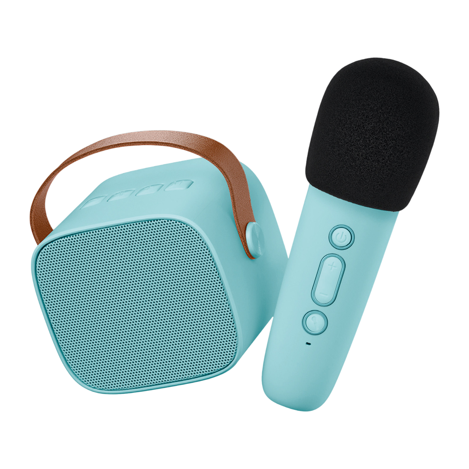 Wiederaufladbarer kabelloser Lautsprecher und Mikrofon Blue Pastel