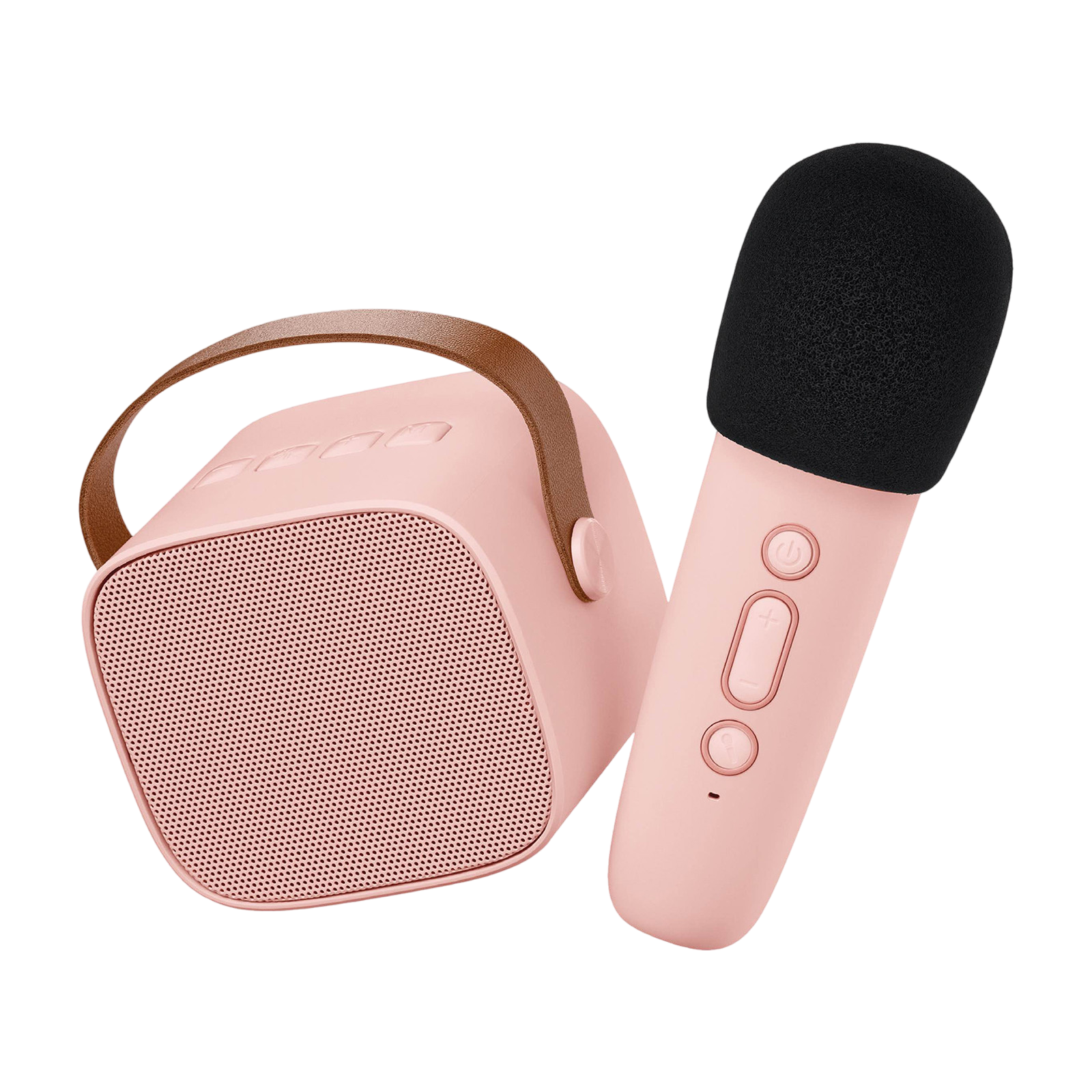 Wiederaufladbarer kabelloser Lautsprecher und Mikrofon Rose Pastel