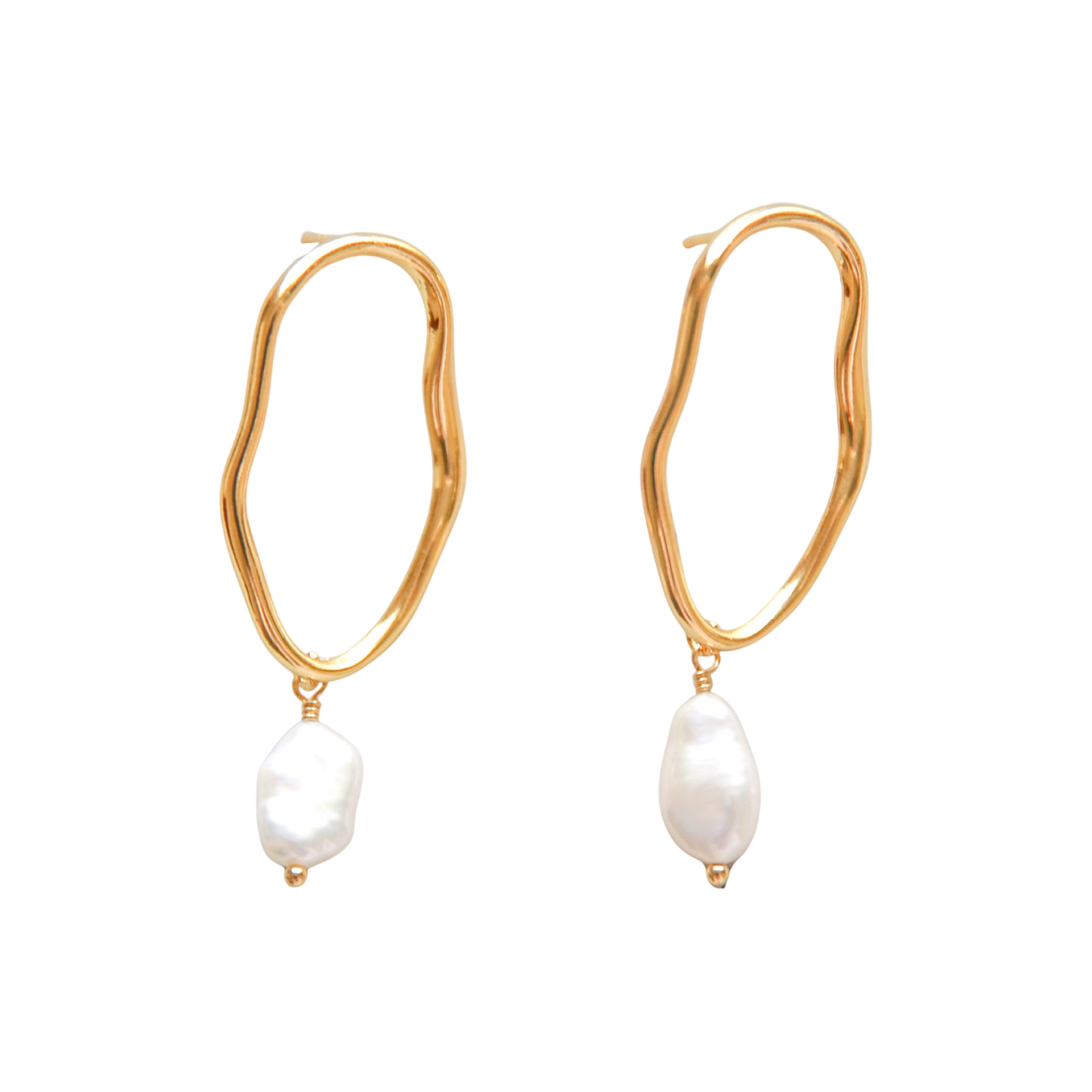 Stud earrings Perla gold