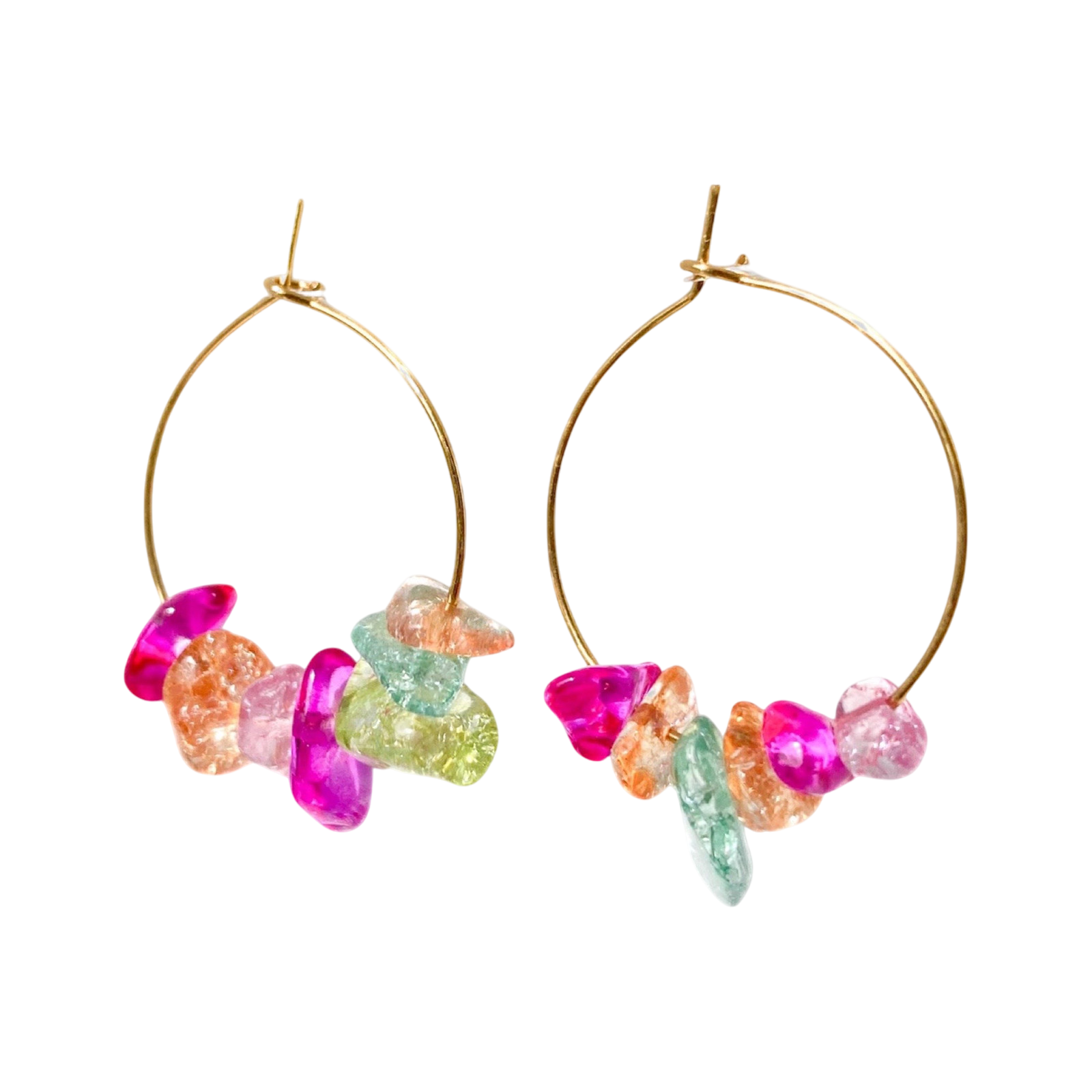 Créoles Shiny mélangées