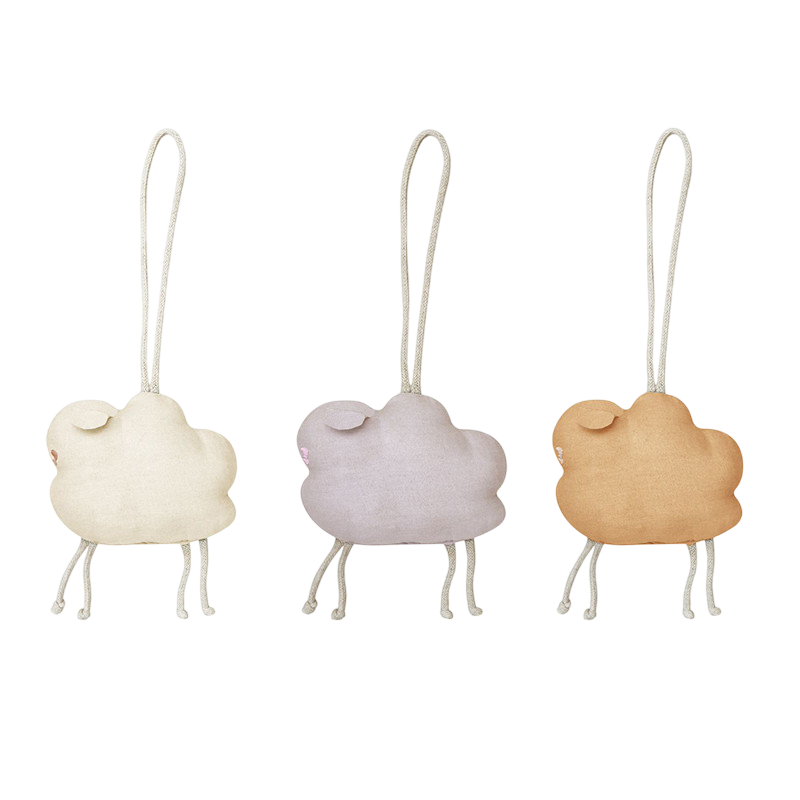 Rattle toy hanger set of 3 Little Sheep