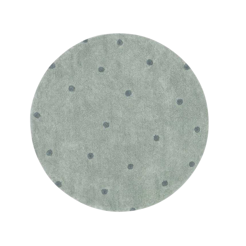 Round Dot Blue Sage rug