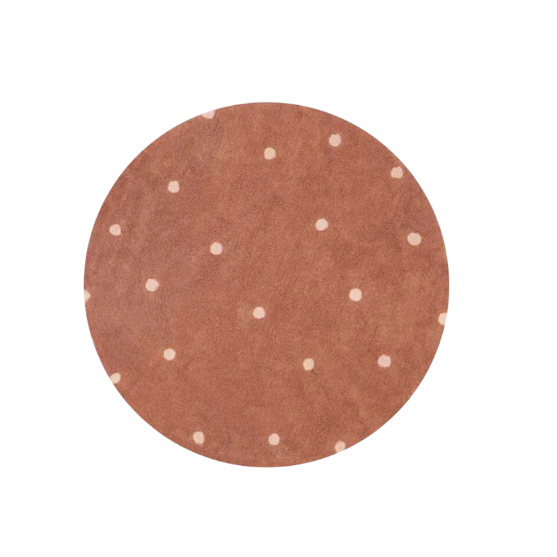 Round Dot Chestnut rug