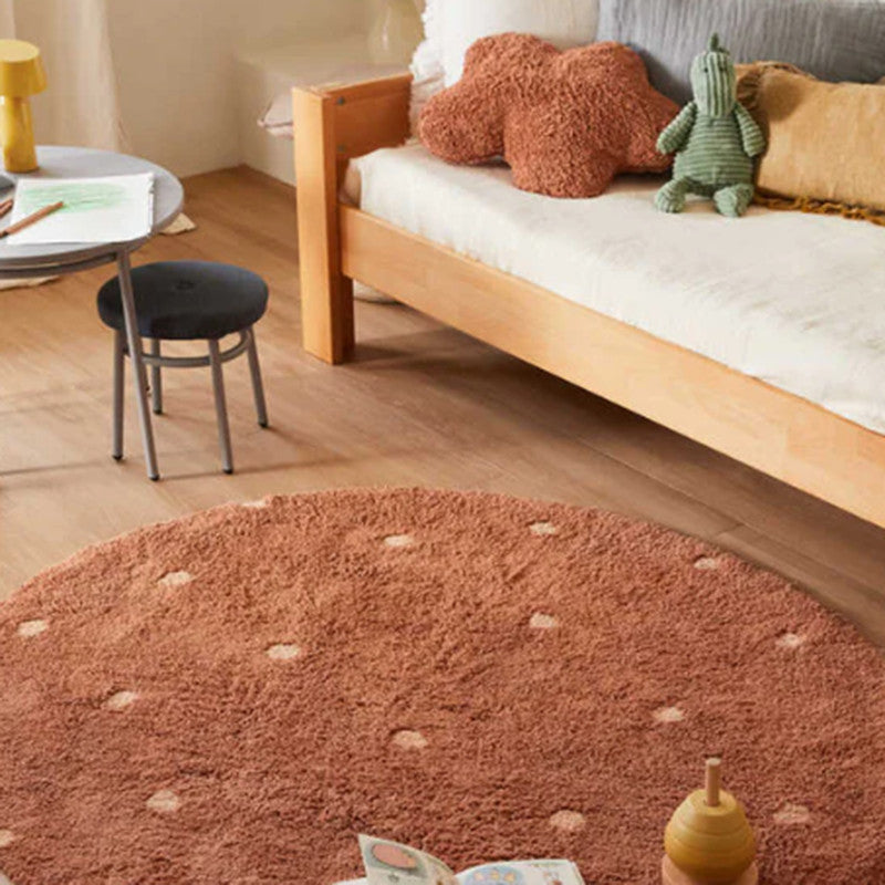 Round Dot Chestnut rug