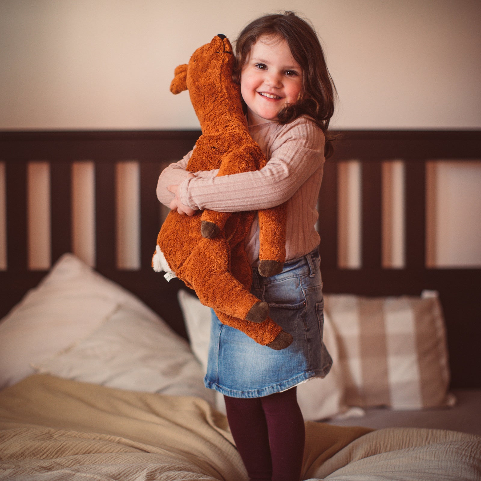 Senger organic cuddly and warm animal deer large