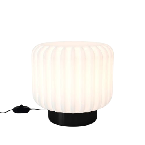 Dentelles Wide XL Lampe mit Kabel und Dimmer - schwarzer Fuss