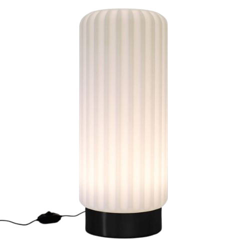 Dentelles Tall XL Lampe mit Kabel und Dimmer - schwarzer Fuss