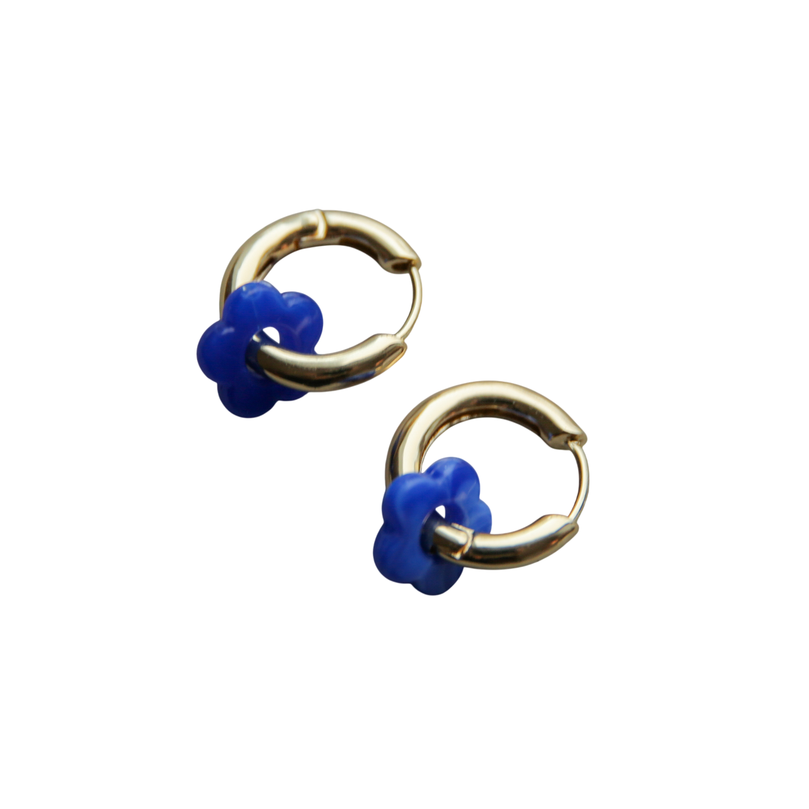 Kreolen Hoop Flower blau