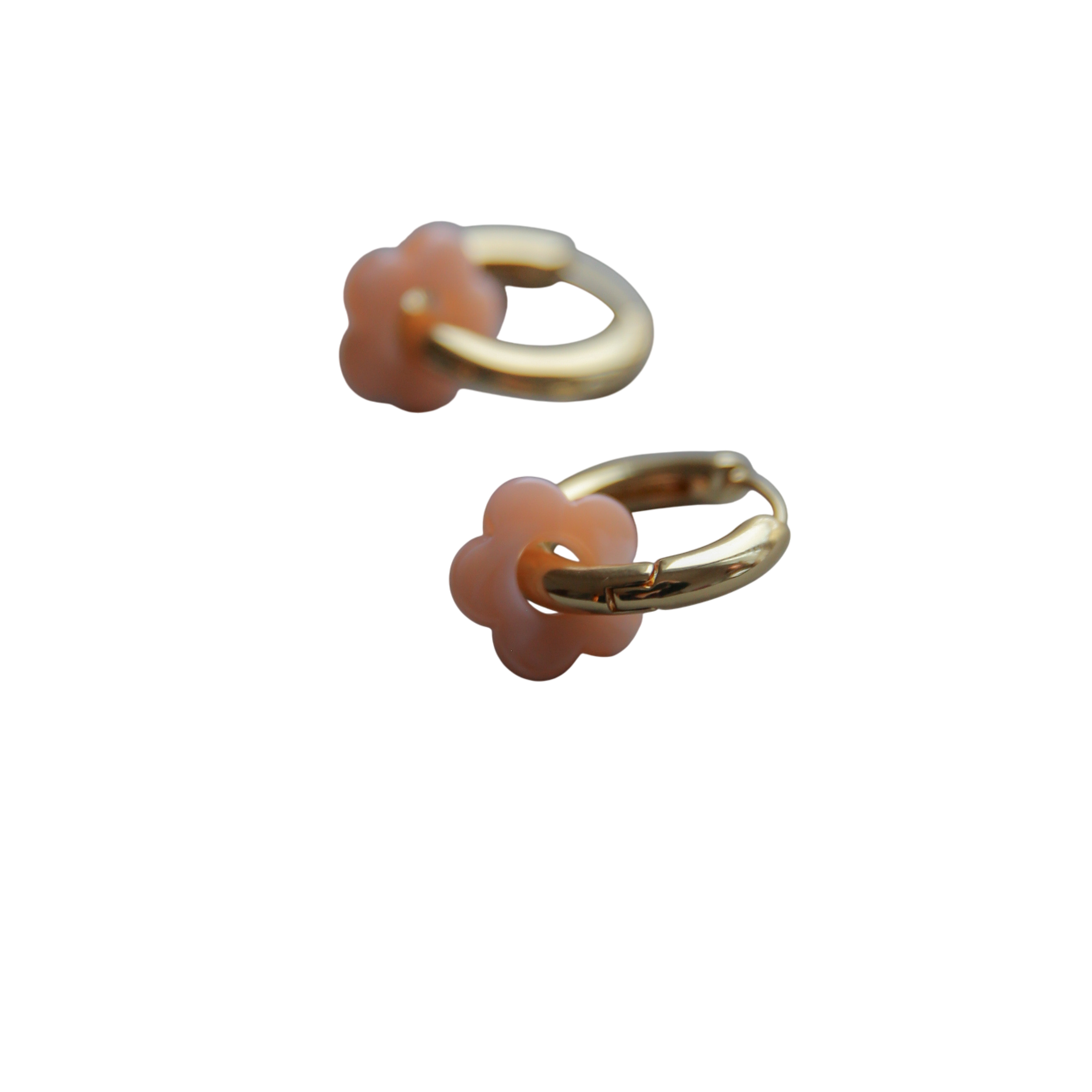 Créoles Hoop Flower rose