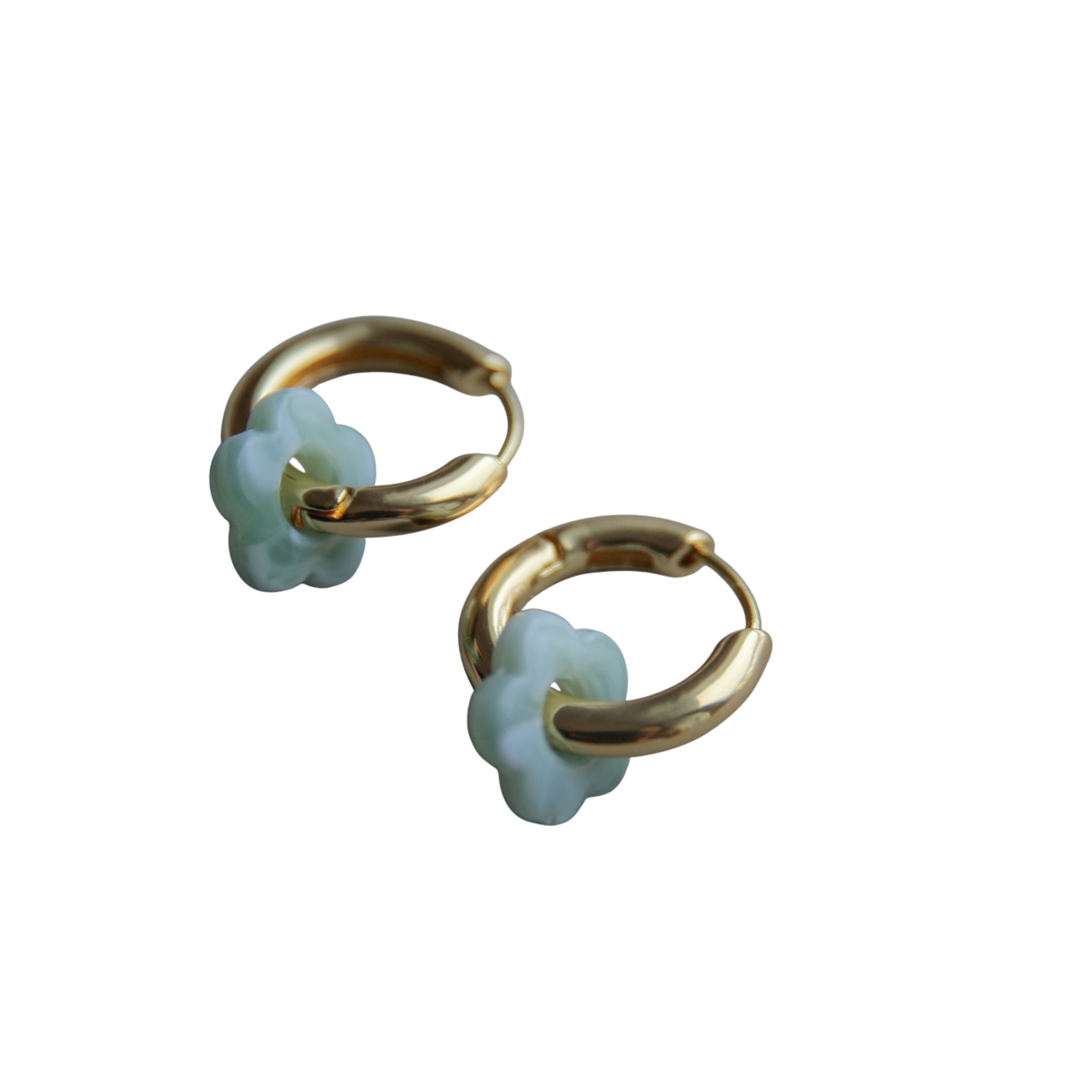 Kreolen Hoop Flower grün