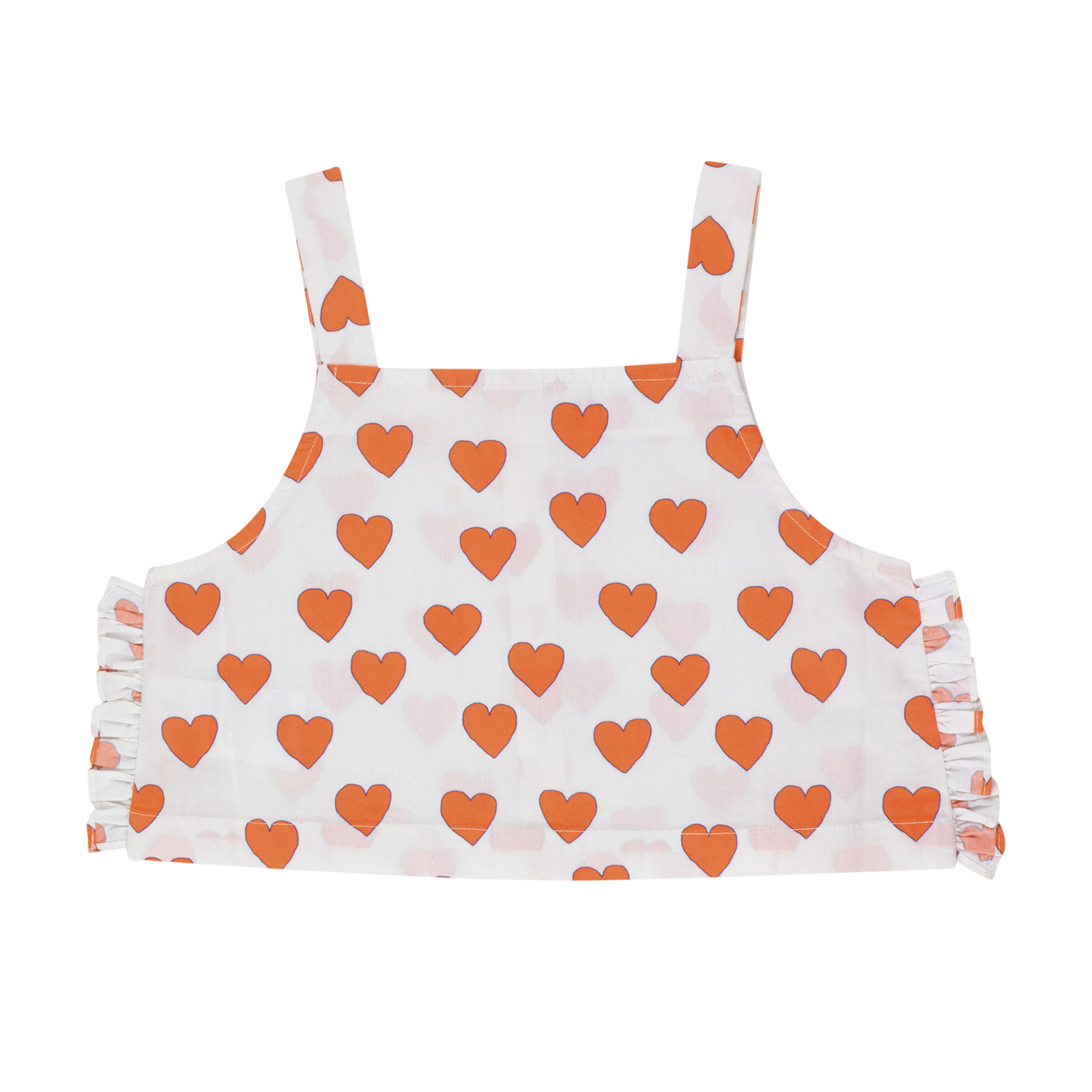 Crop Top Hearts Off White