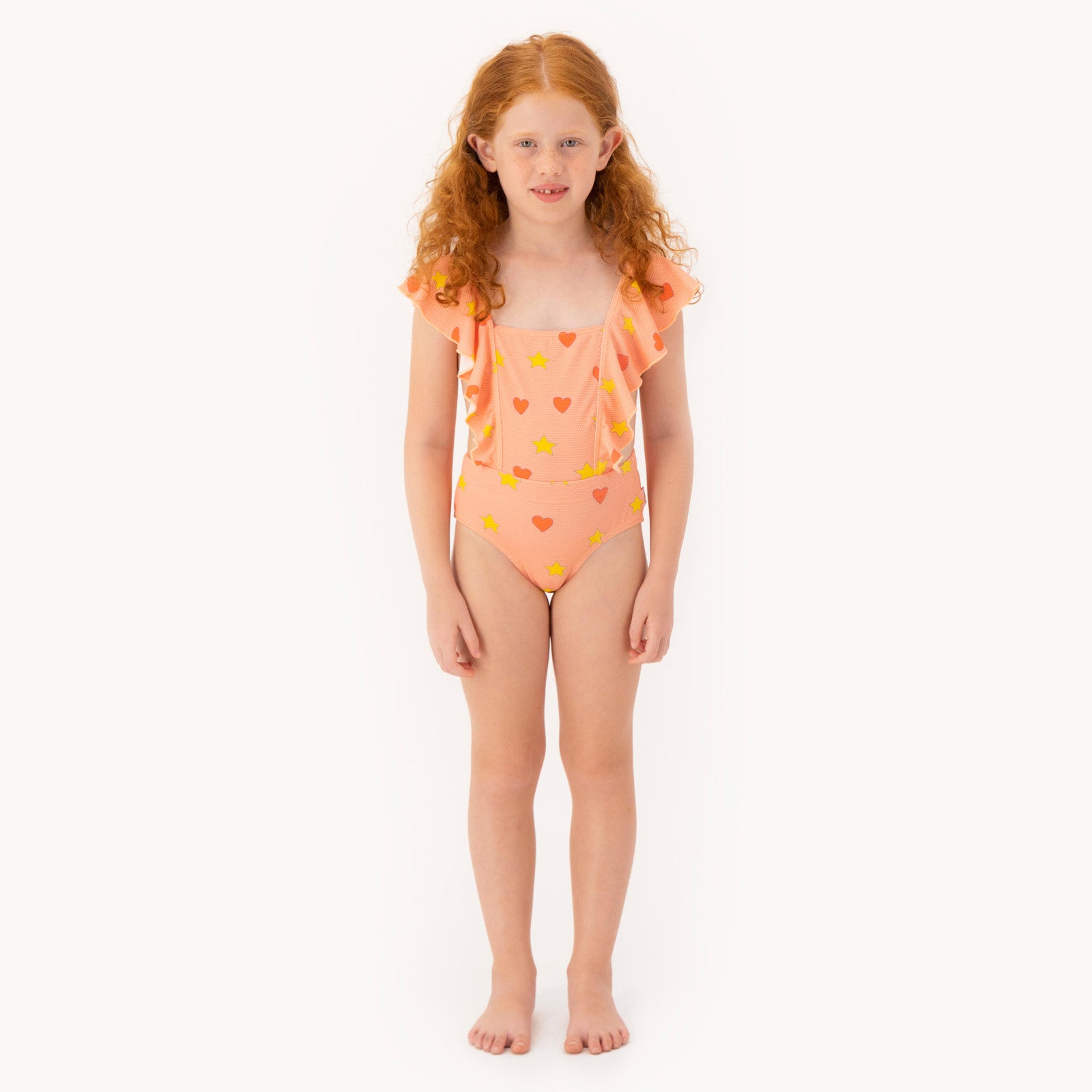 Hearts Stars Papaya swimsuit