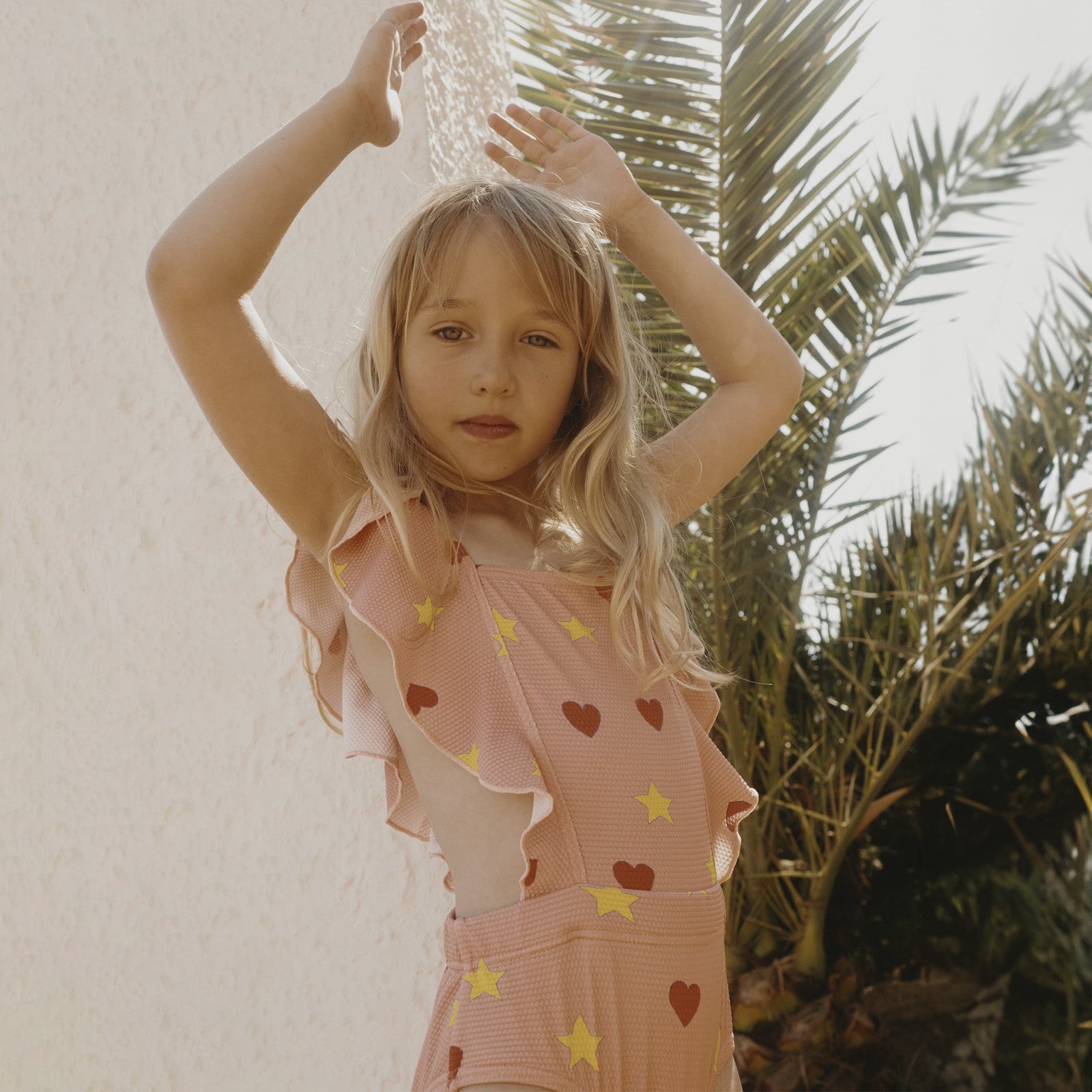 Hearts Stars Papaya swimsuit