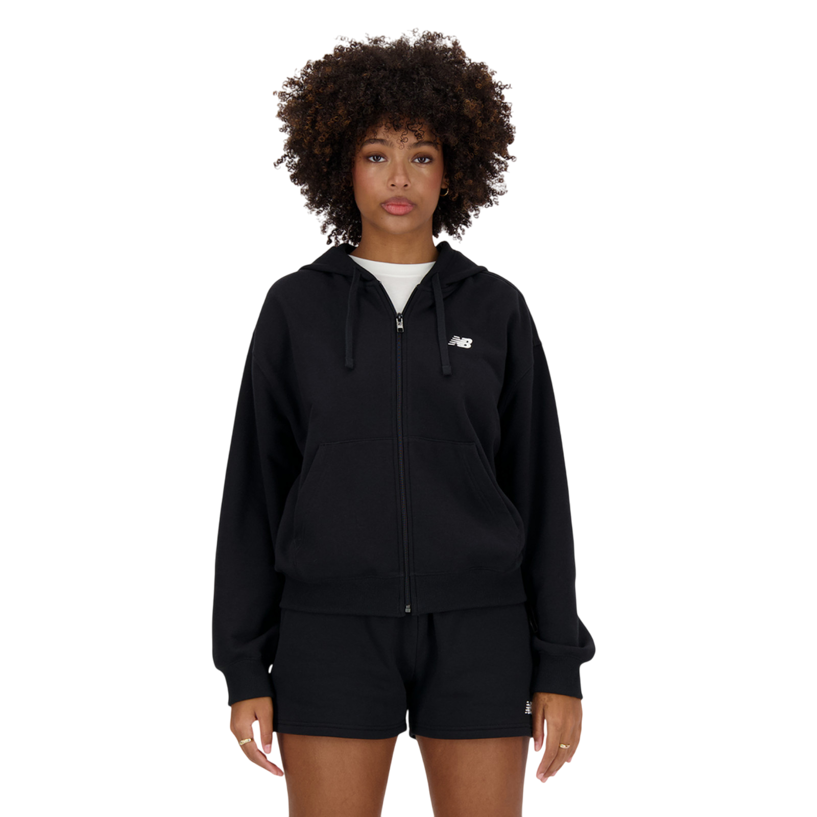 Sweatshirt jacket French Terry, black