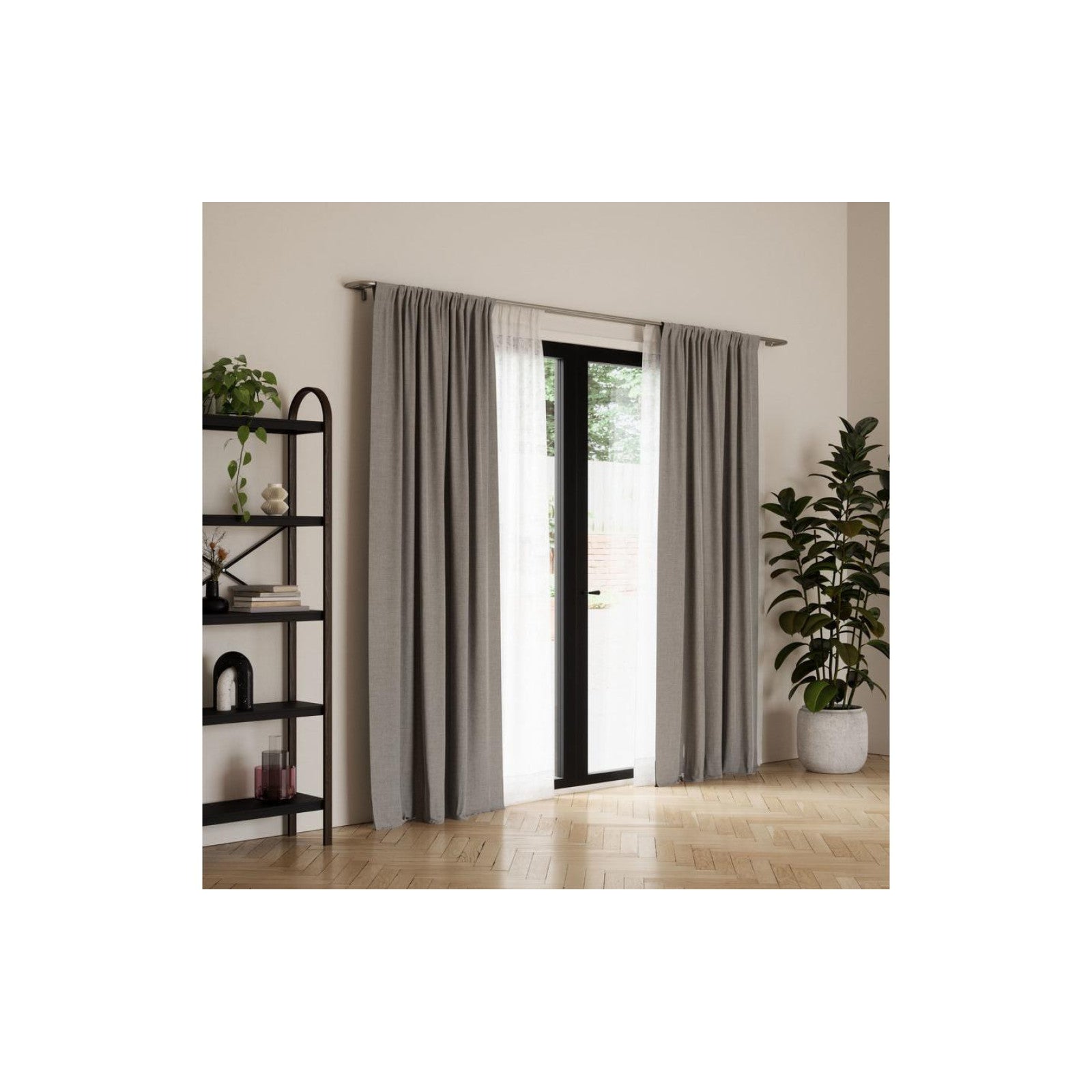 Tringle à rideaux Twilight 76-213 cm, nickel