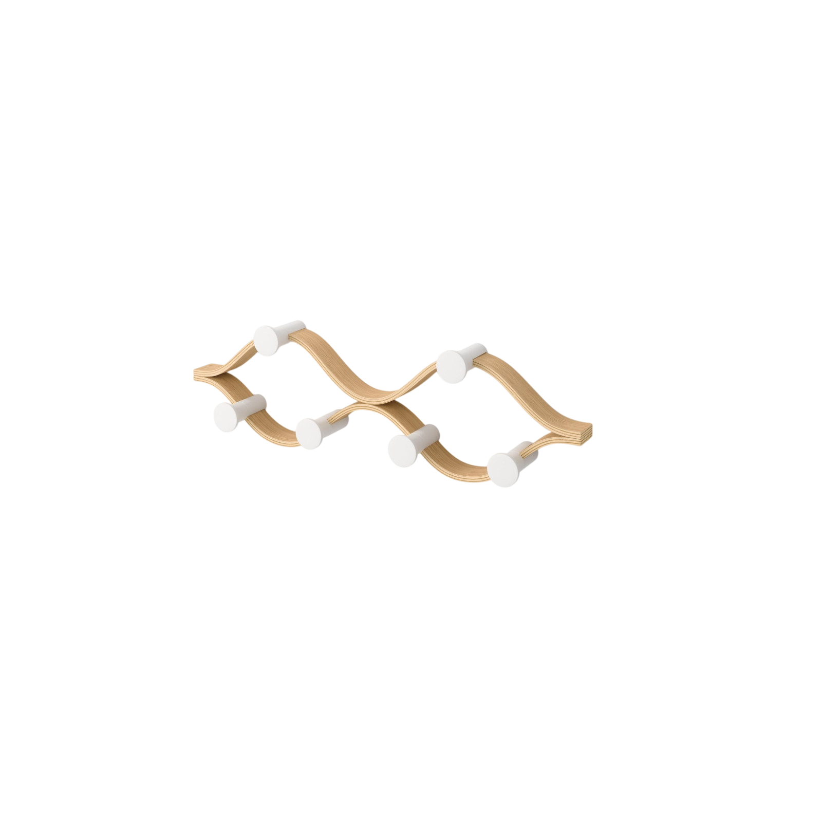 Wardrobe rail assembly, nature/white