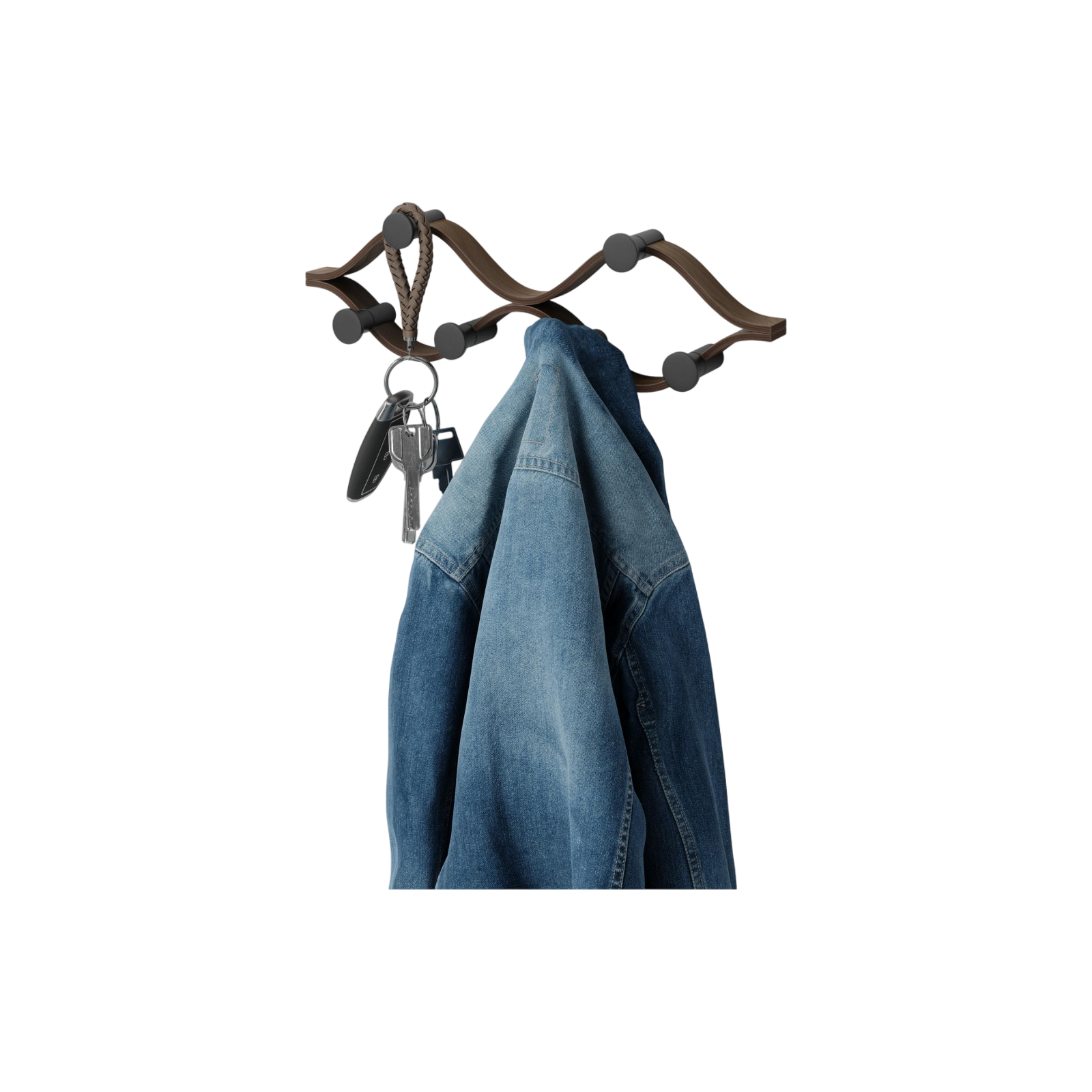 Portemanteau Montage 6 x 43 x 13 cm, brun/noir