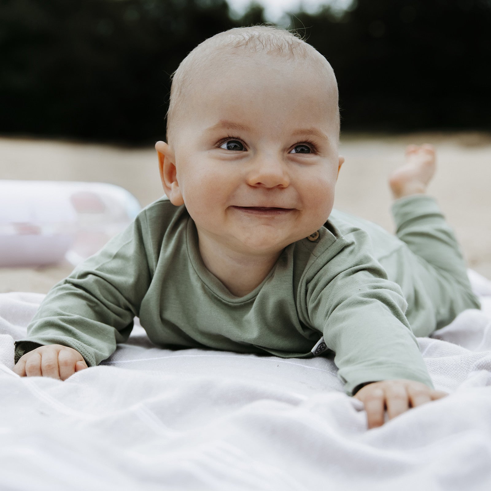 Baby Langarmshirt UVP 50+ Olive Green