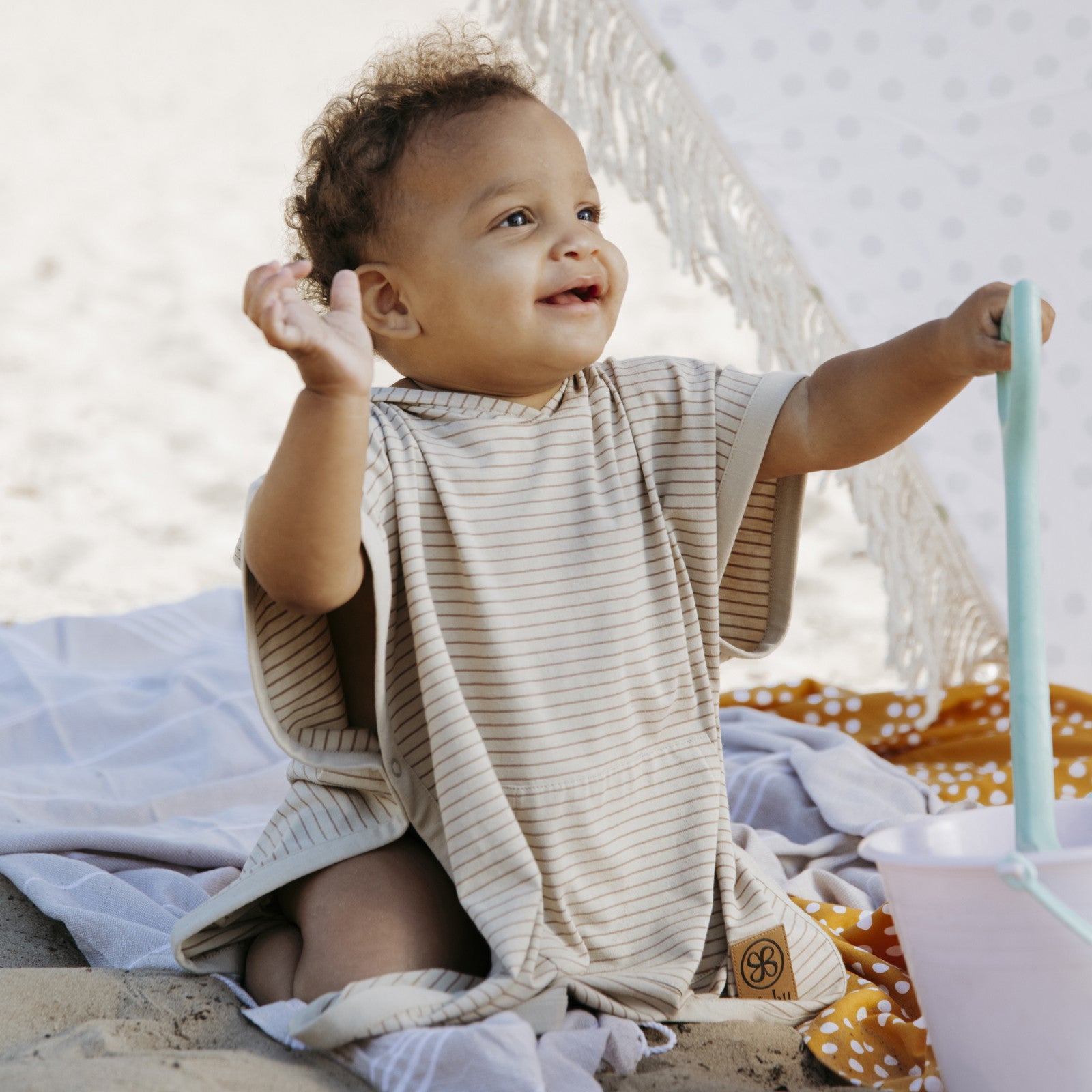 UV Poncho Sandy Beach Peanut Brown UPF50+