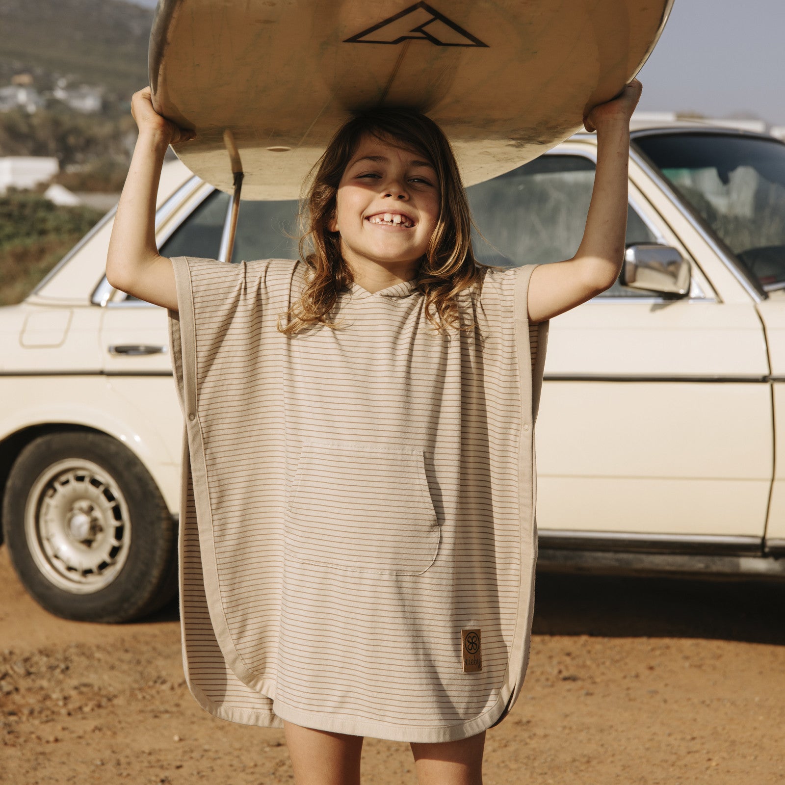 UV Poncho Sandy Beach Peanut Brown UPF50+