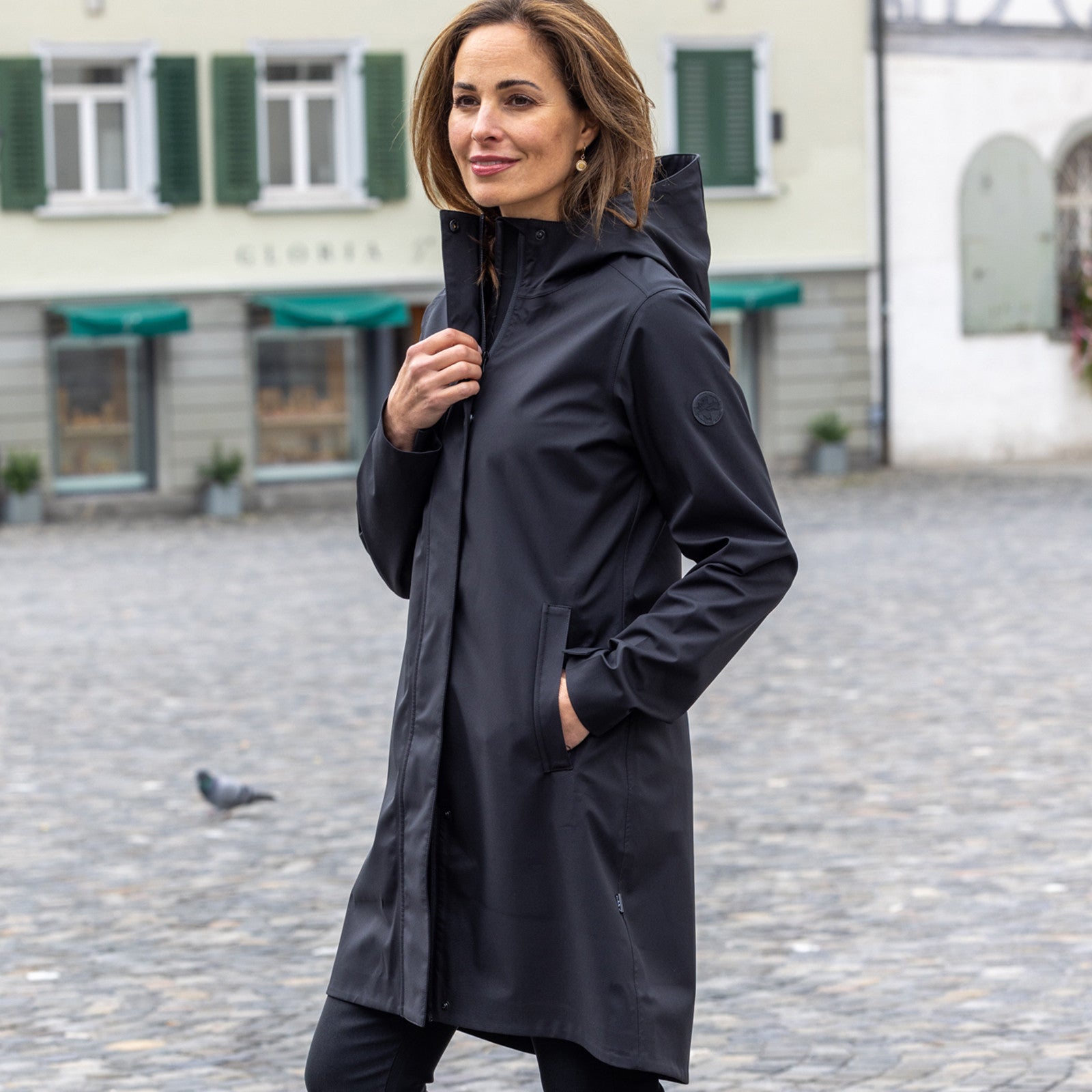 Manteau de pluie pour femme Giselle black
