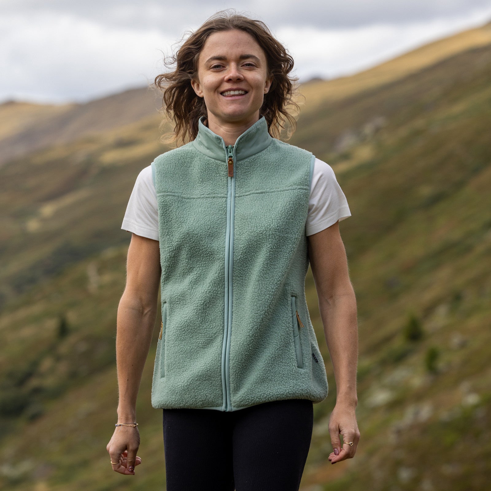 Frauen Fleece Gilet Flora green bay