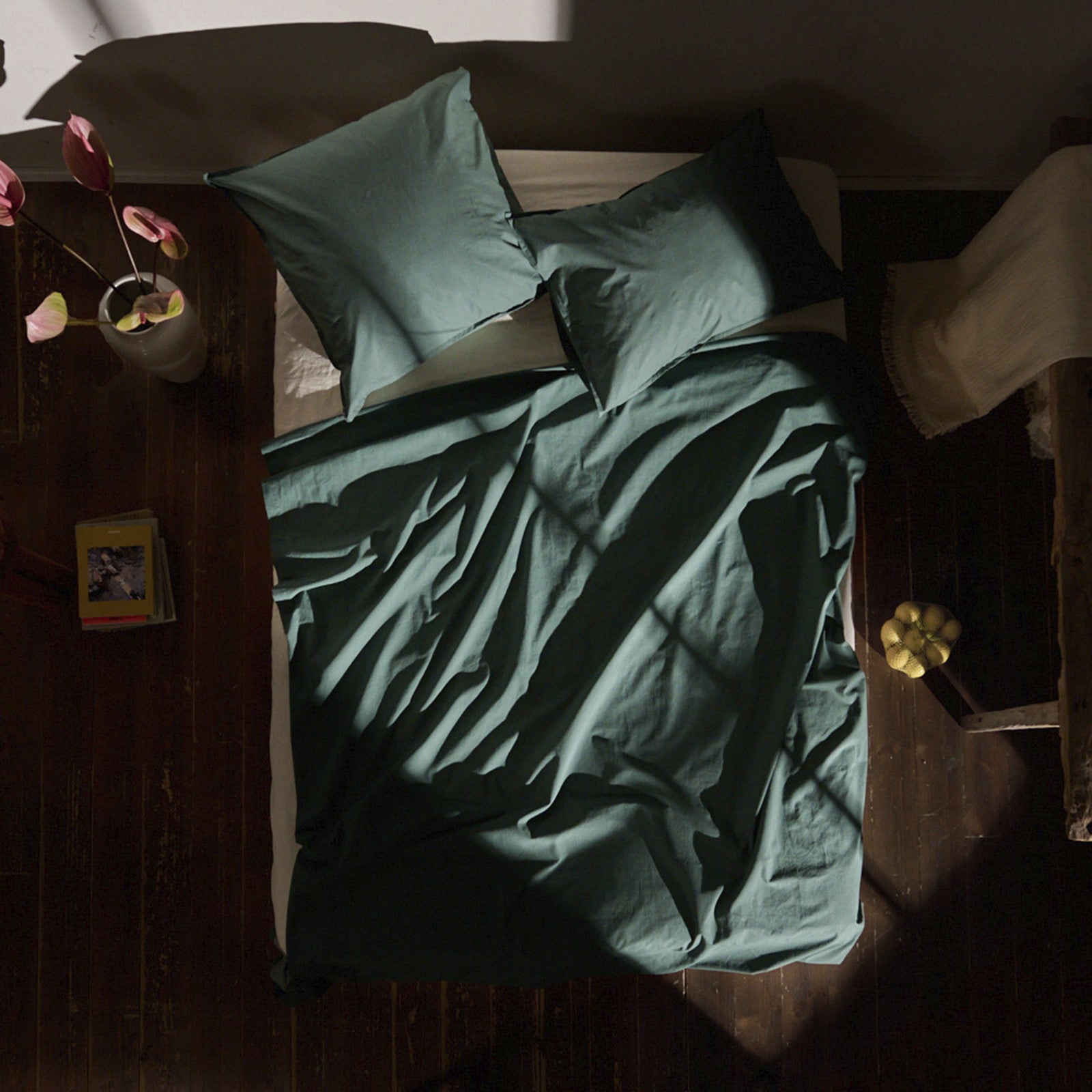 Leni drap de dessus vert foncé 170x255 cm