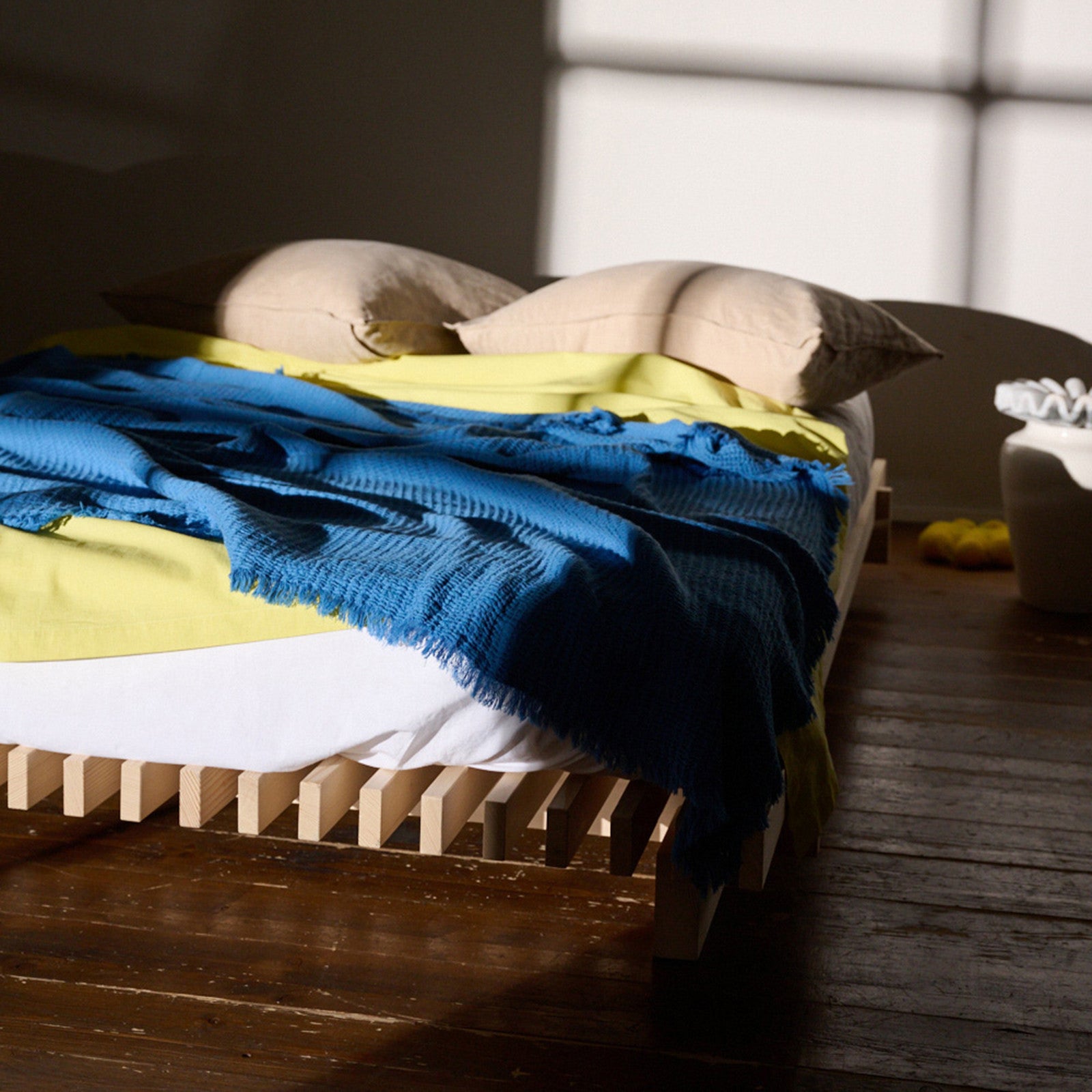 Leni top sheet endive 170x255 cm