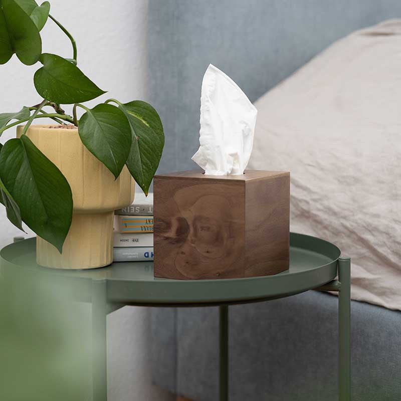 Kleenex cover box tissue station walnut brown 2073