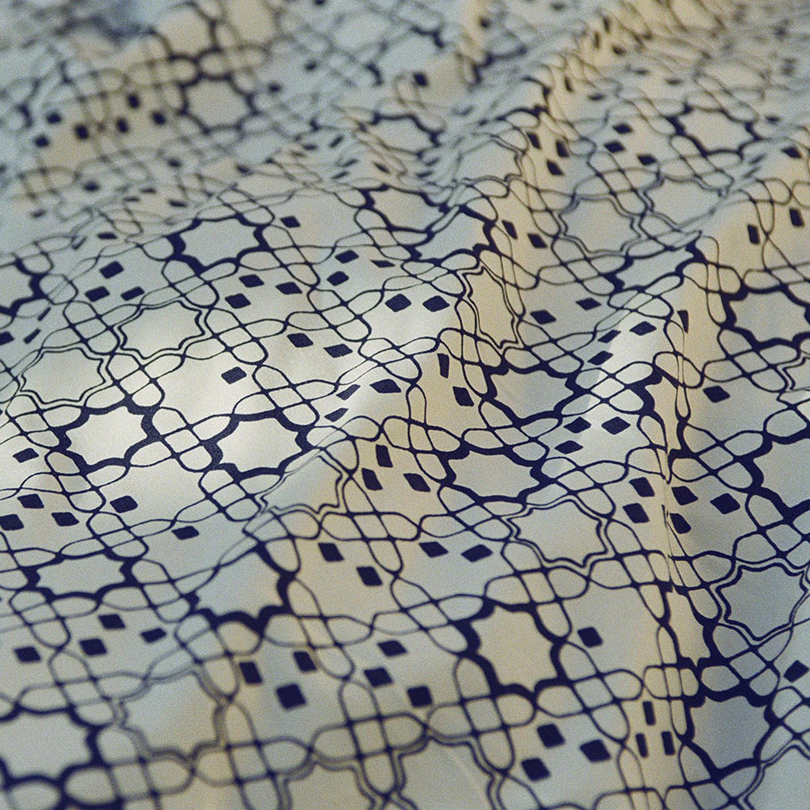 MARRAKECH comforter cover ecru/midnight blue 160x210 cm