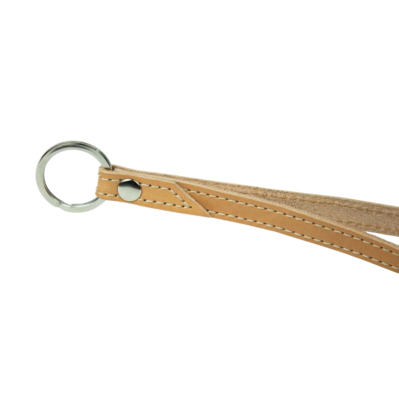 Porte-clefs en cuir Cuir long Cognac