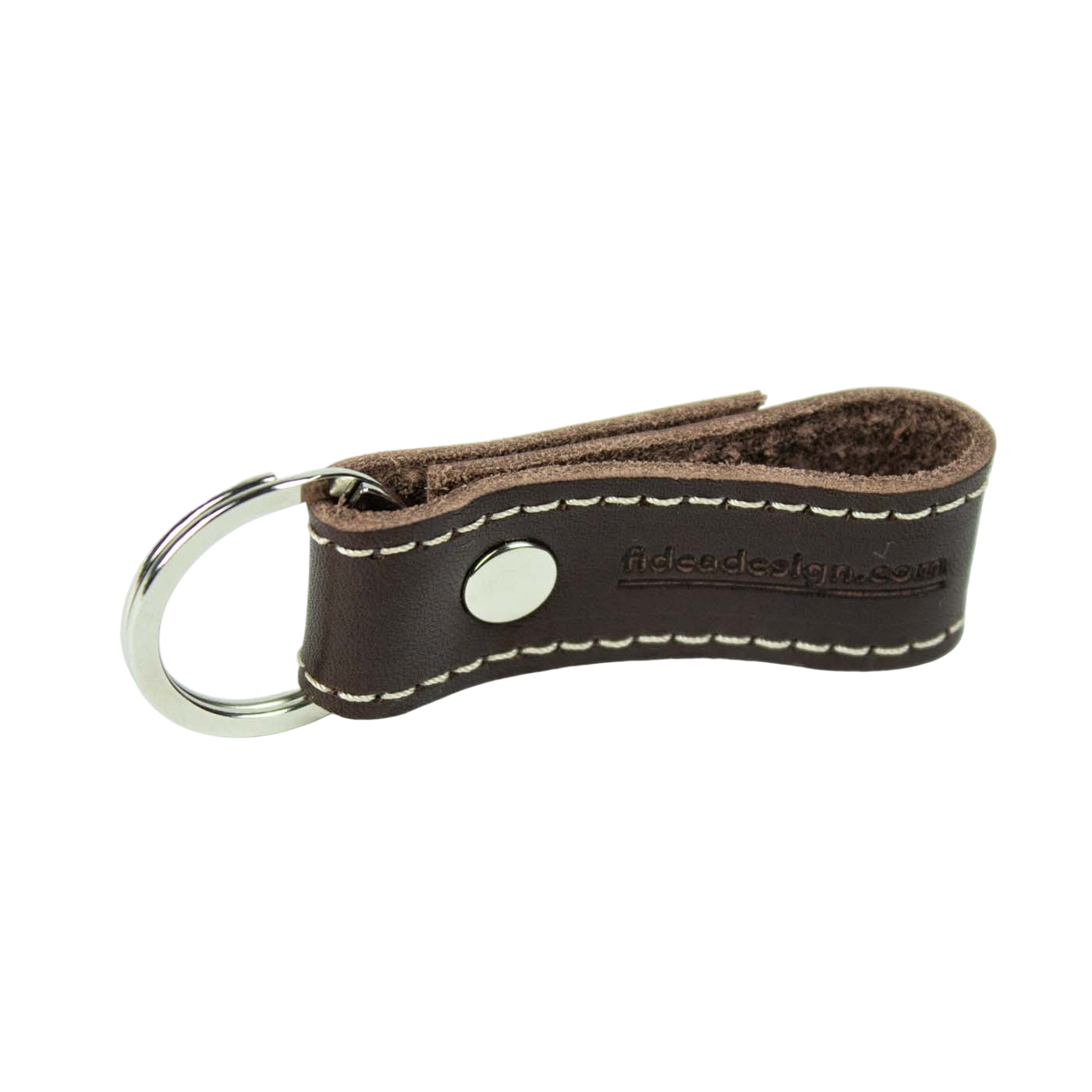 Schlüsselanhänger aus Leder Lederbund Kurz Dunkelbraun