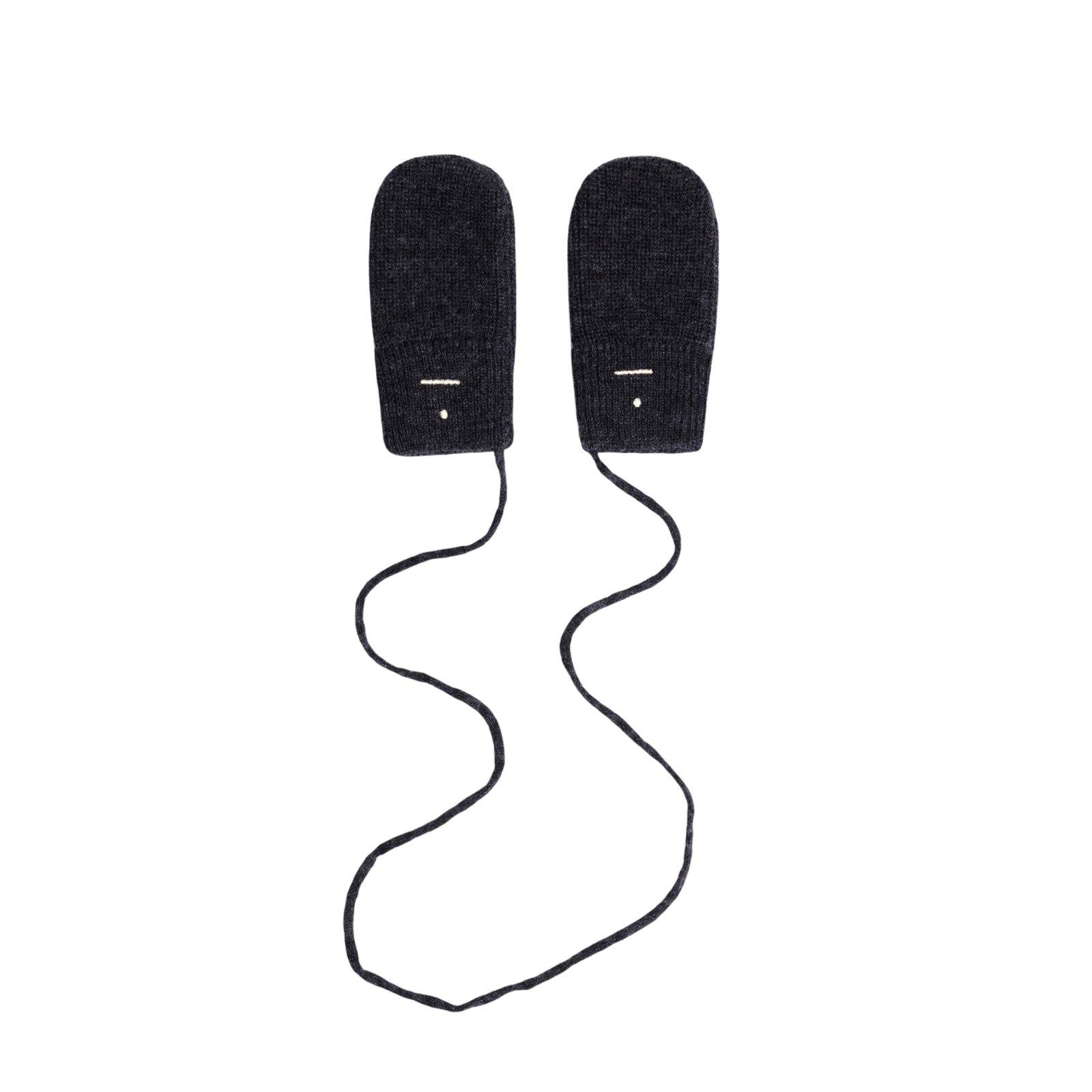 Baby mittens Merino Nearly Black Melange