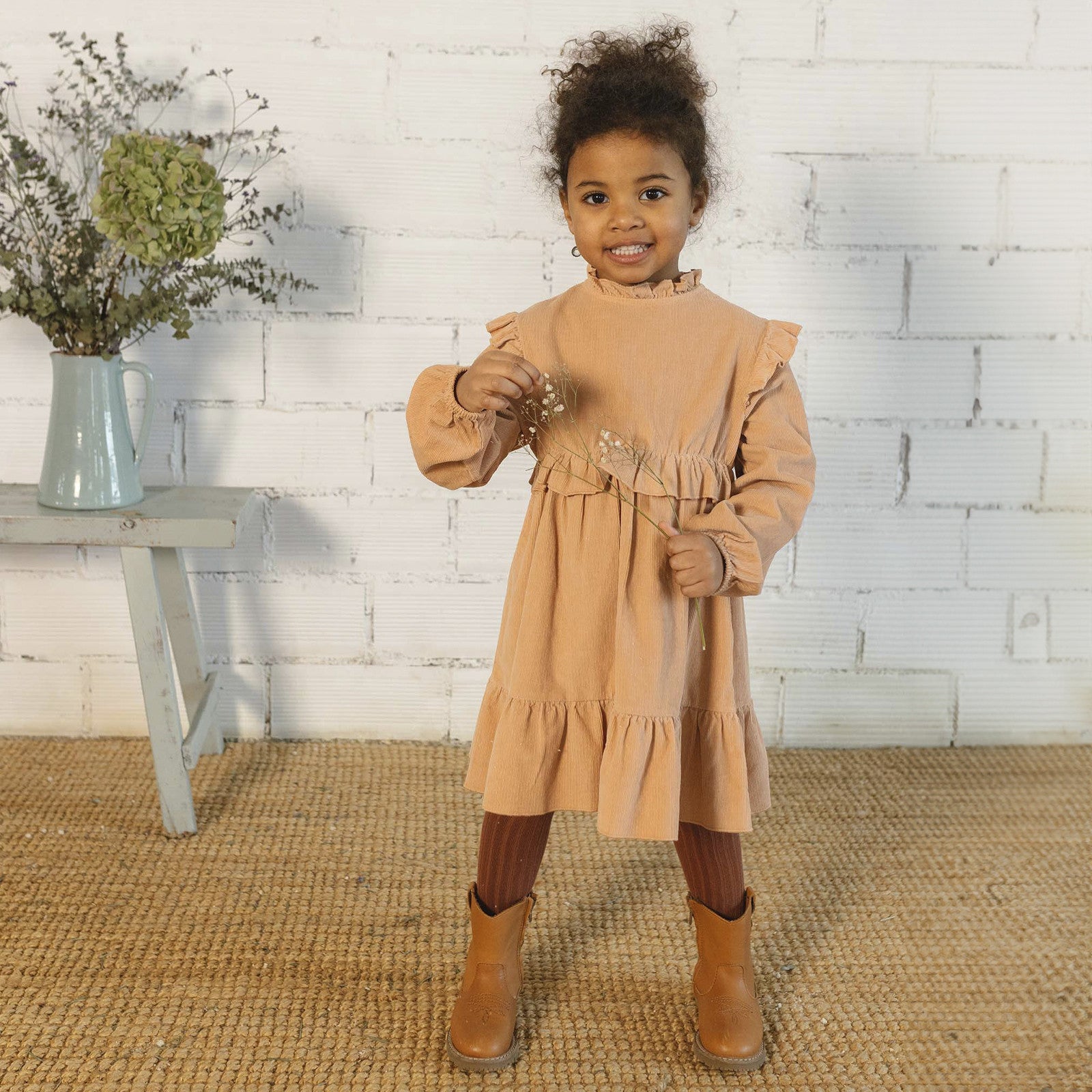 Kleid Soft Velour Apple Blossom