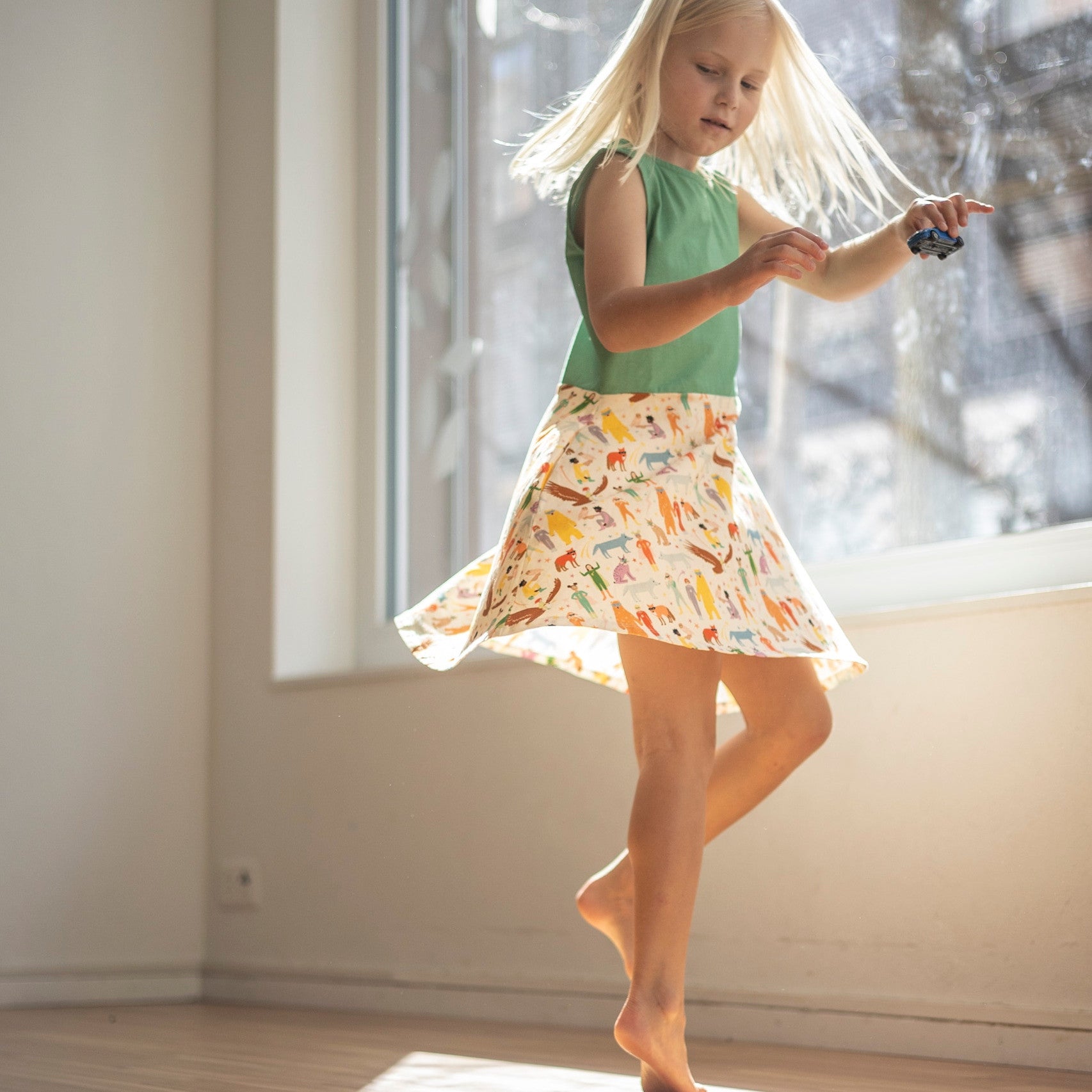 Superheroine dress green