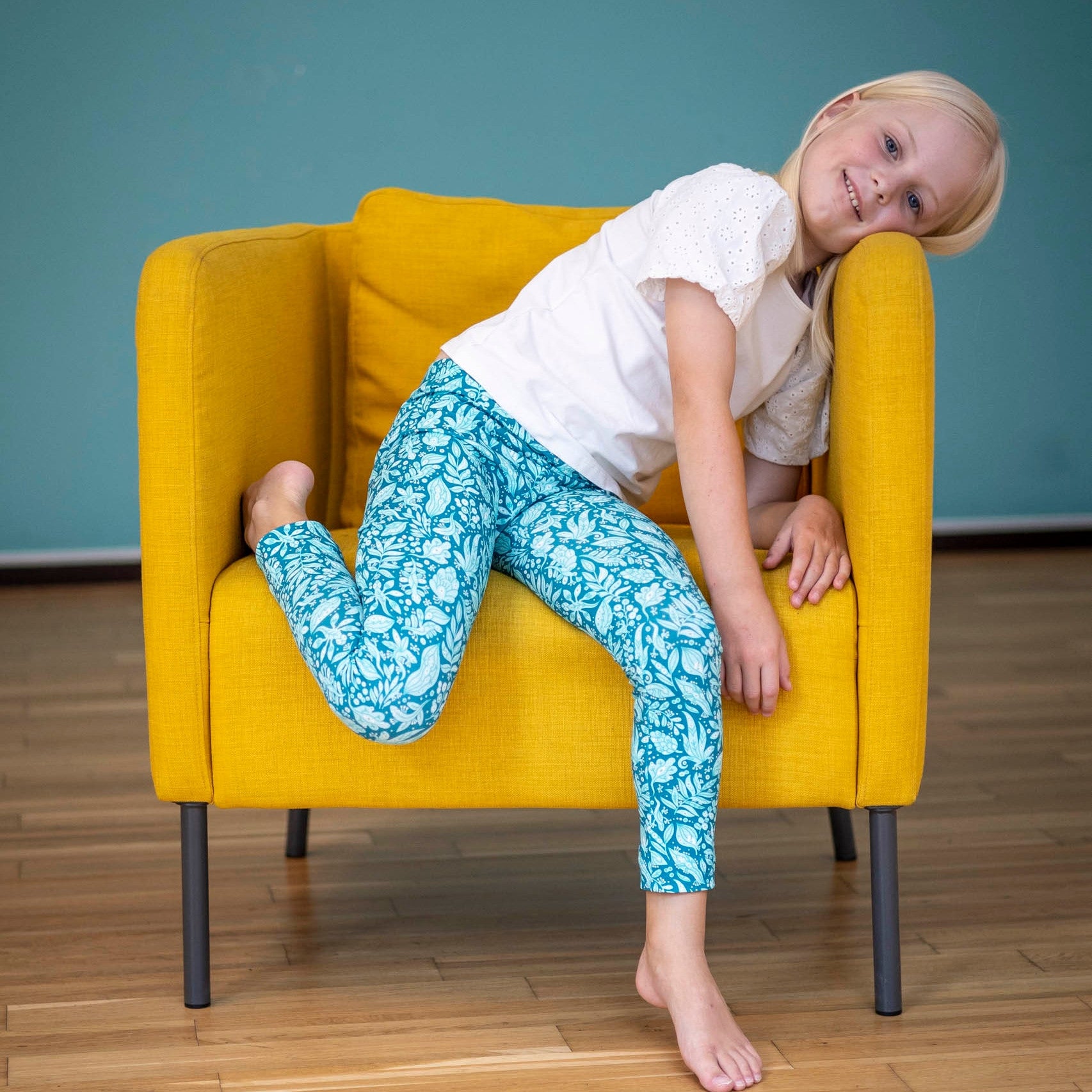 Lizard leggings turquoise