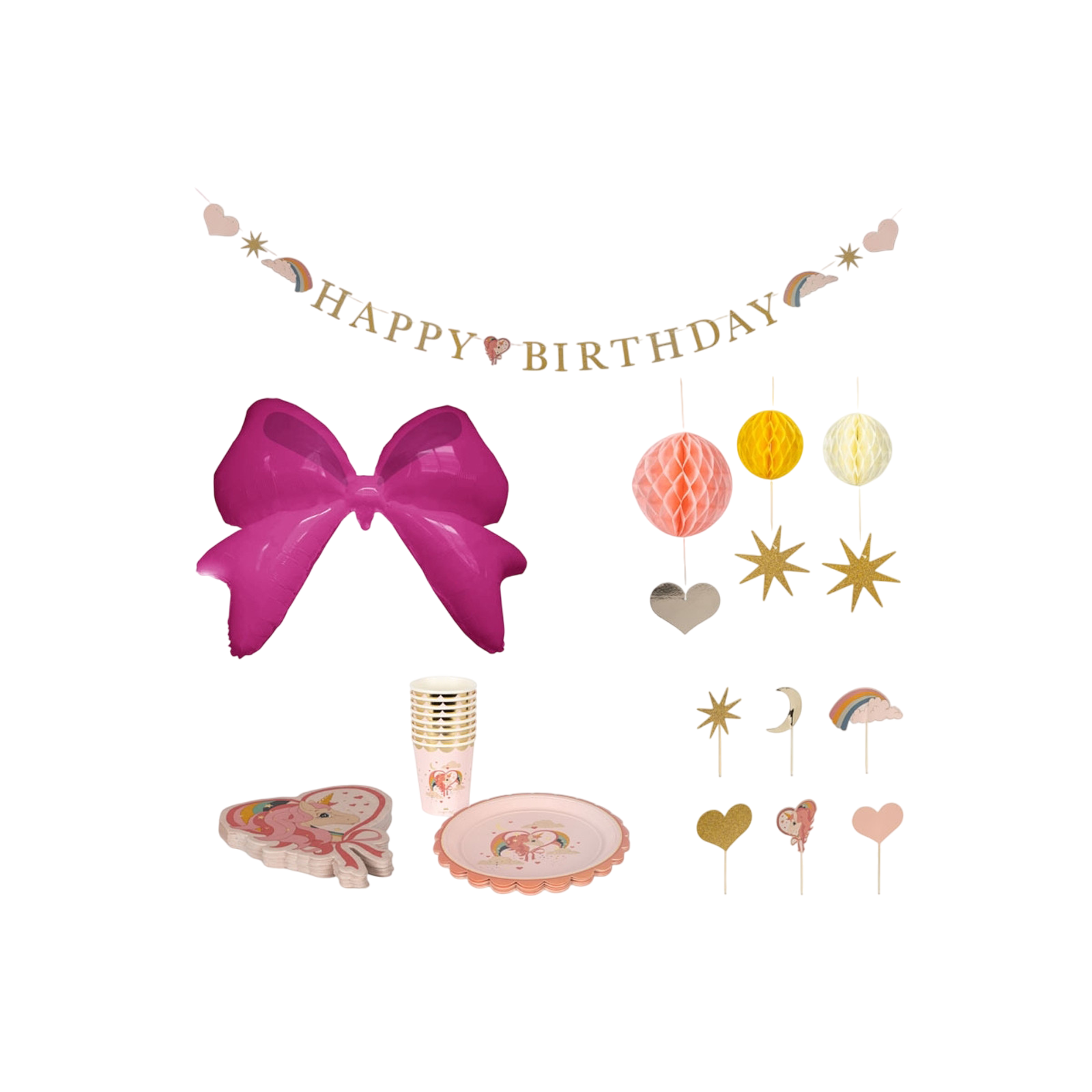 Geburtstagsparty Set Einhorn