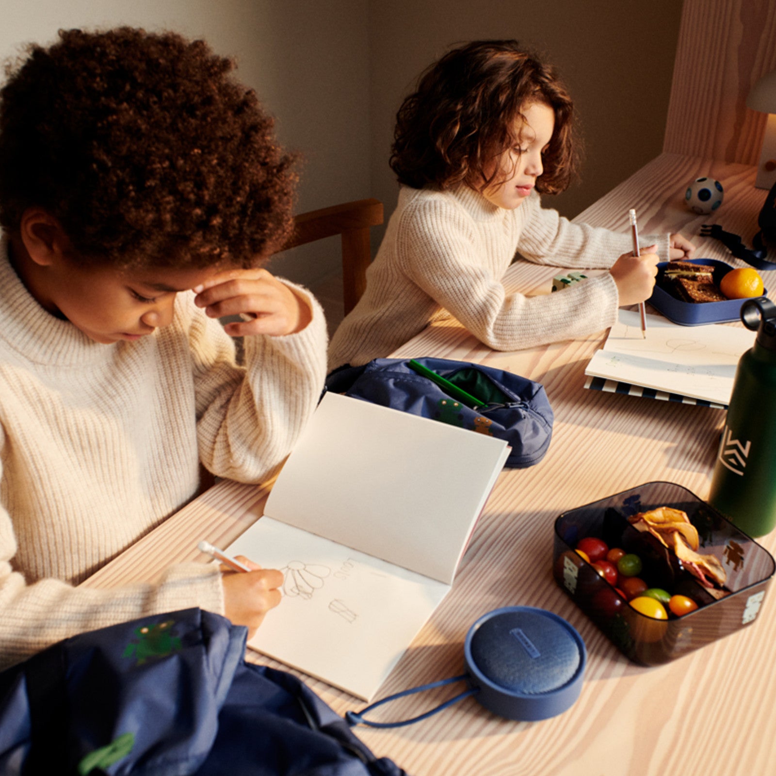 Pencil case school case Melina Robots Indigo blue