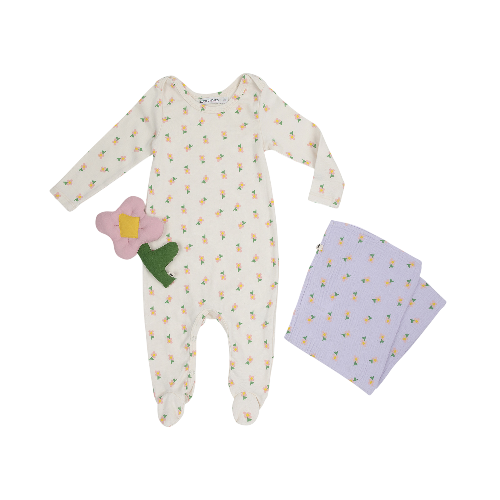 Pansy Flower baby gift set