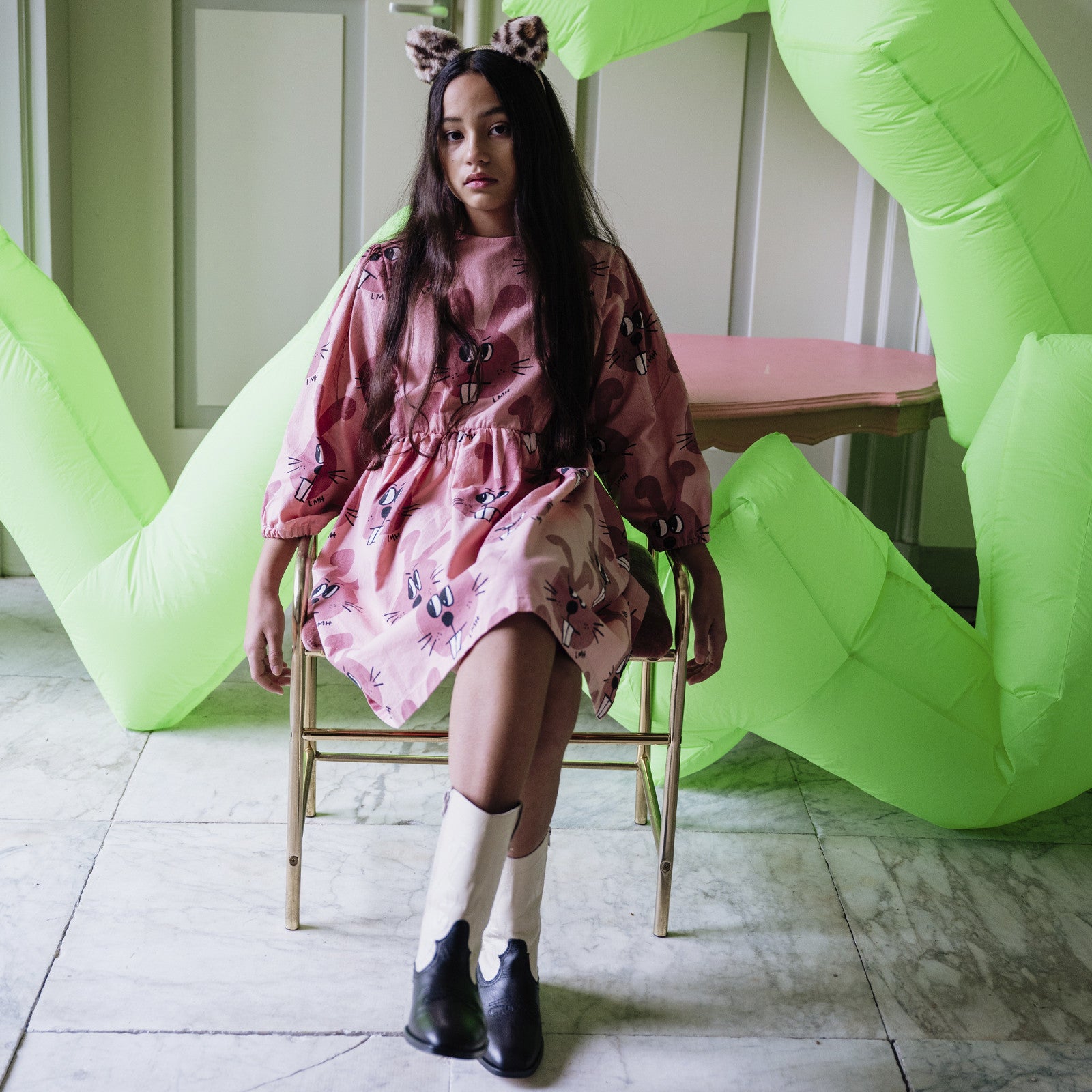 Robe Bunny Party Overdye rose pêche