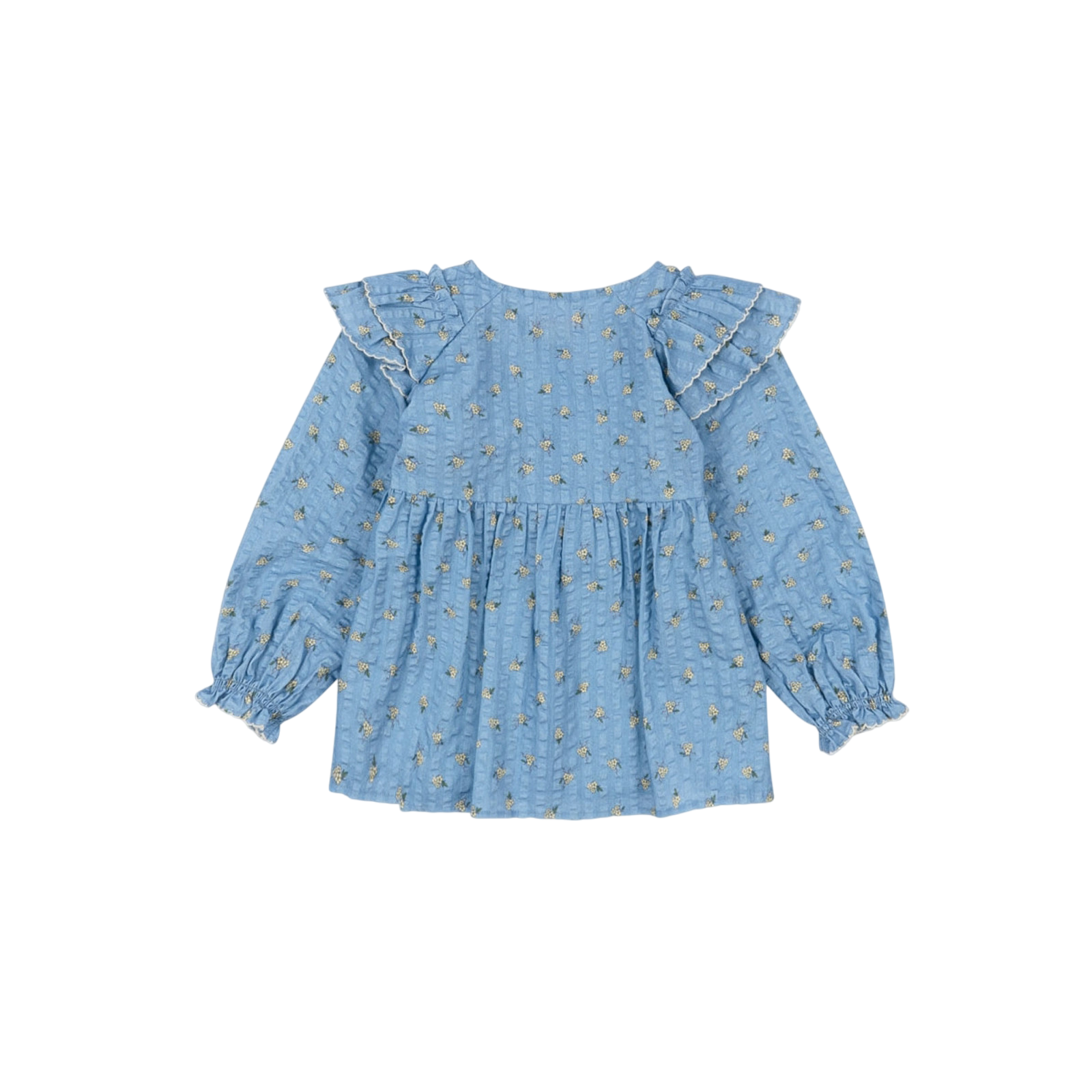 Bluse Kim Frill Billie Blue