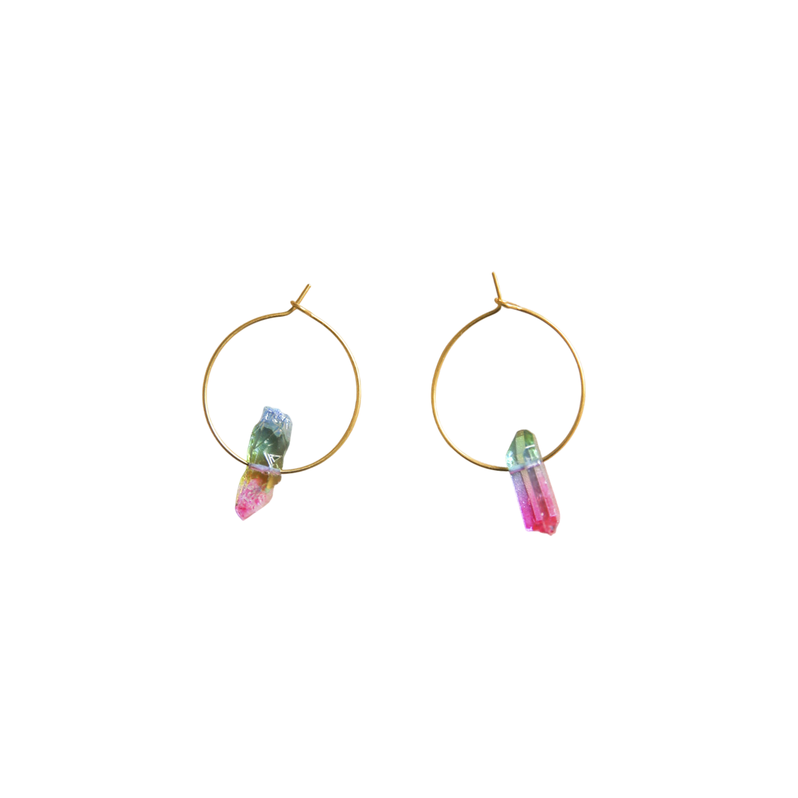 Créoles Rainbow mélangées