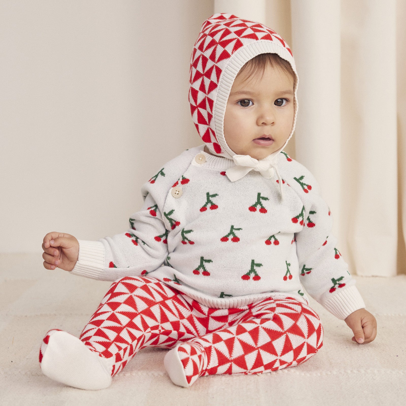 Baby gift set Cherry All Over Red